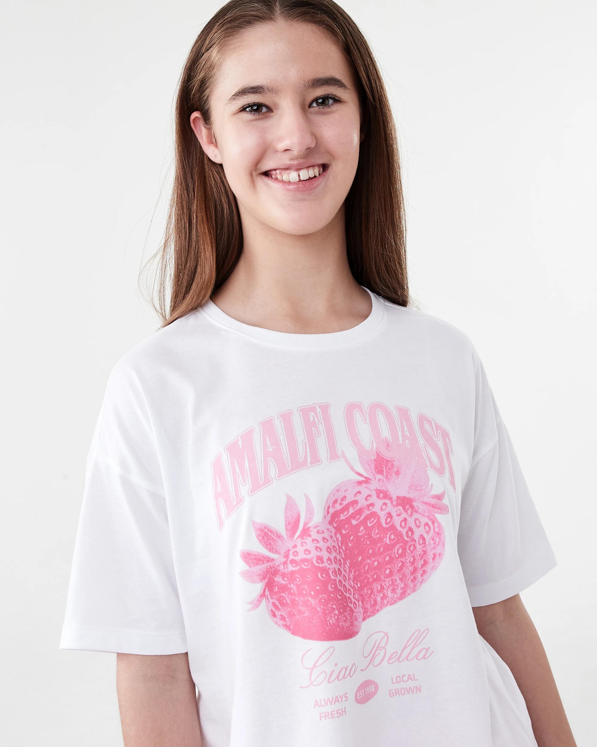 3 Short Sleeve Top Jersey Pyjama Set WHITE AMALFI COAST, 3 of 7