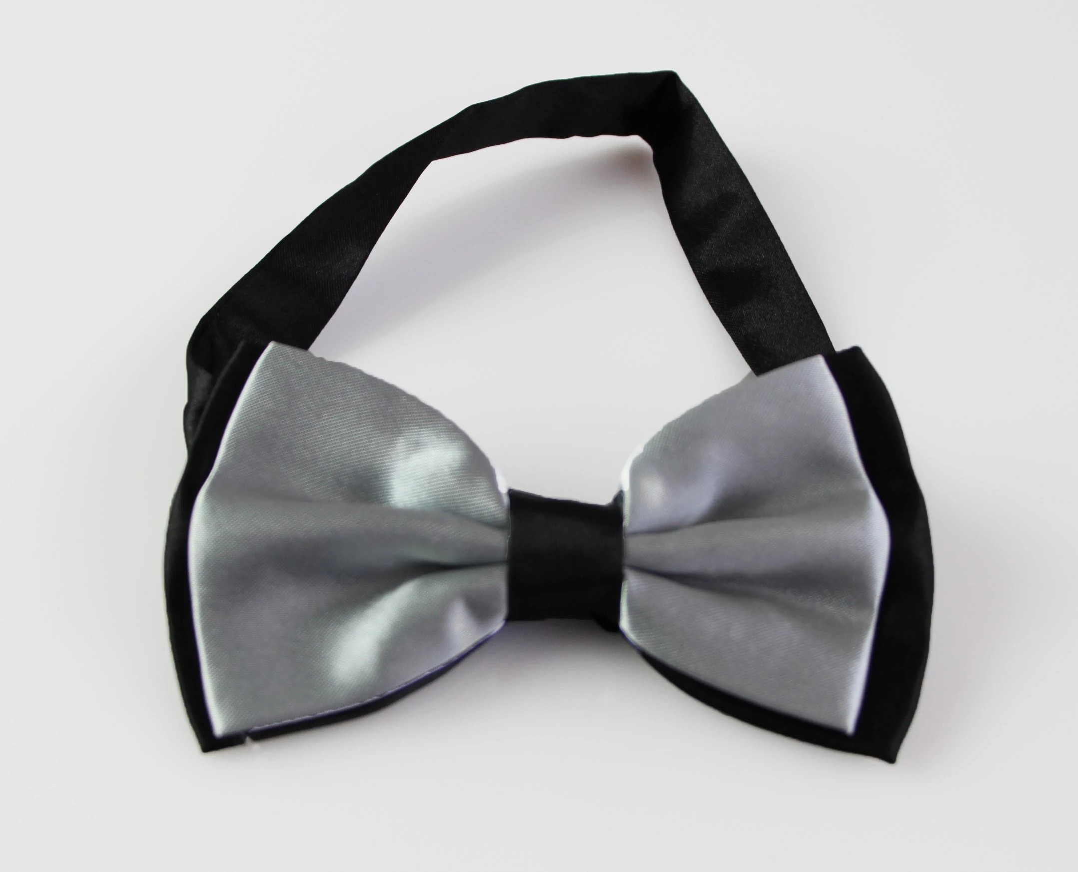 2 Zasel Mens Silver Two Tone Layered Bow Tie - Multi, 2 of 4