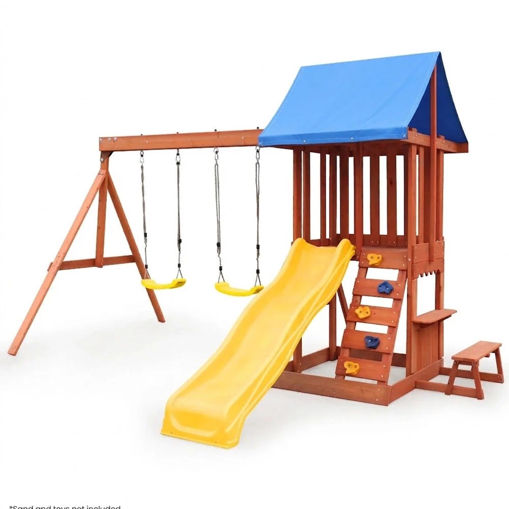 1 Rovo Kids Outdoor Slide & Swing Play Set with Sandpit, 1 of 1