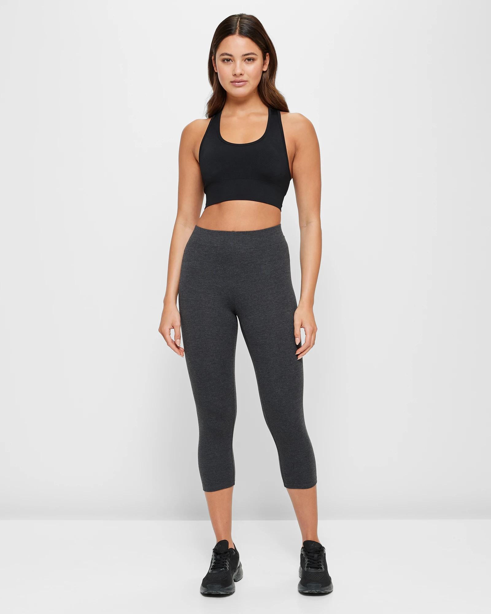 2 Target Active 3/4 Length Leggings CHARCOAL / GREY, 2 of 5