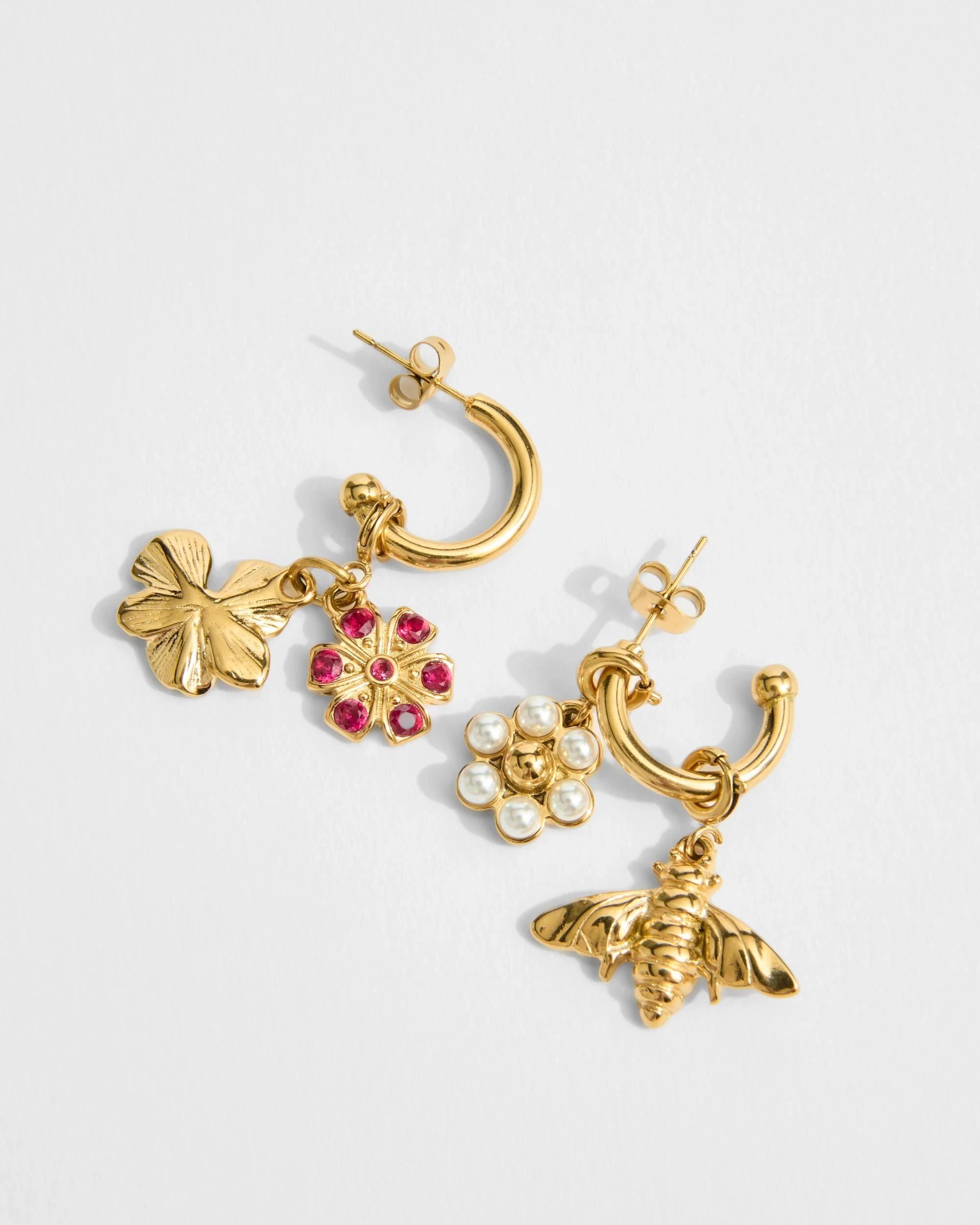 4 Target Woman Waterproof 3 Pack Garden Theme Charm Set GOLD, 4 of 5