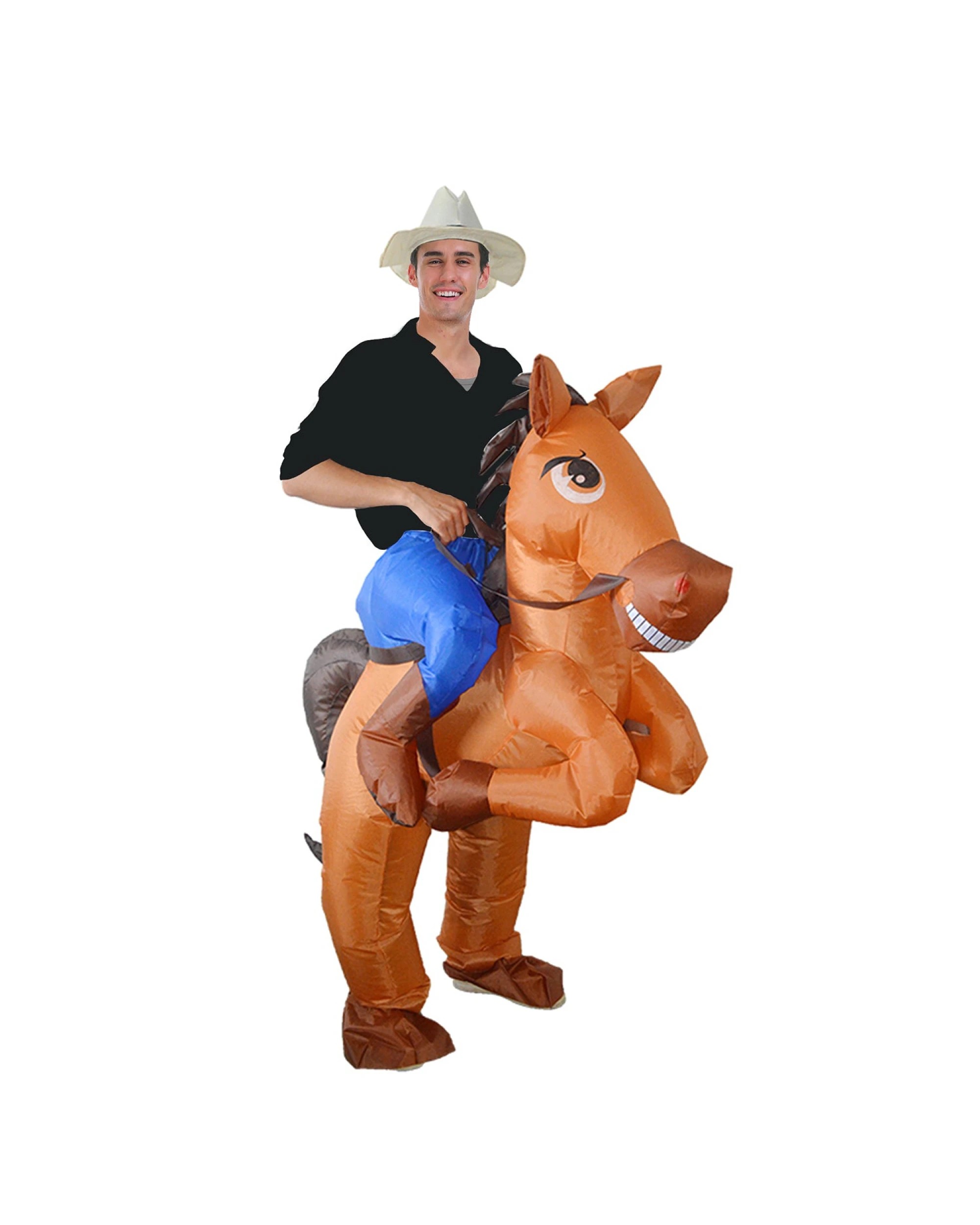 1 BR Costumes Inflatable Horse Costume for Adults with Hat and Fan, 1 of 3