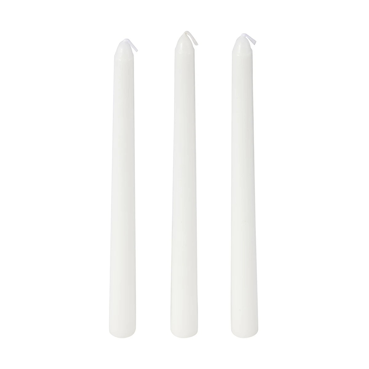1 3 Pack White Taper Candles, 1 of 5