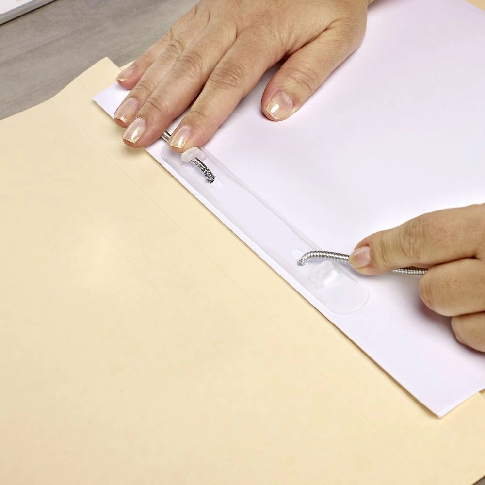 5 Avery Foolscap Spiral Spring File Buff with Green Print, 5 of 5