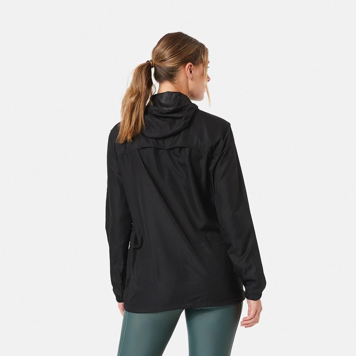 6 Active Unisex Packable Rain Jacket BLACK, 6 of 10