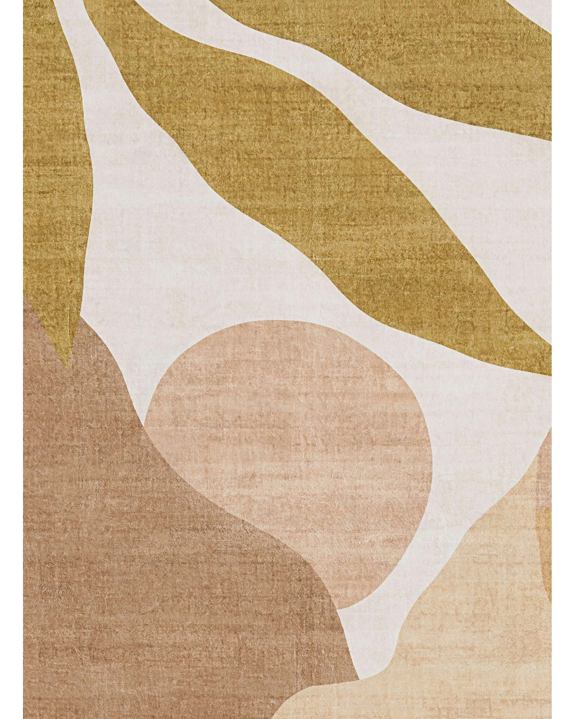 7 Loopsie Pomar Printed Mustard Washable Rug-320cm x 230cm - Brown, 7 of 9