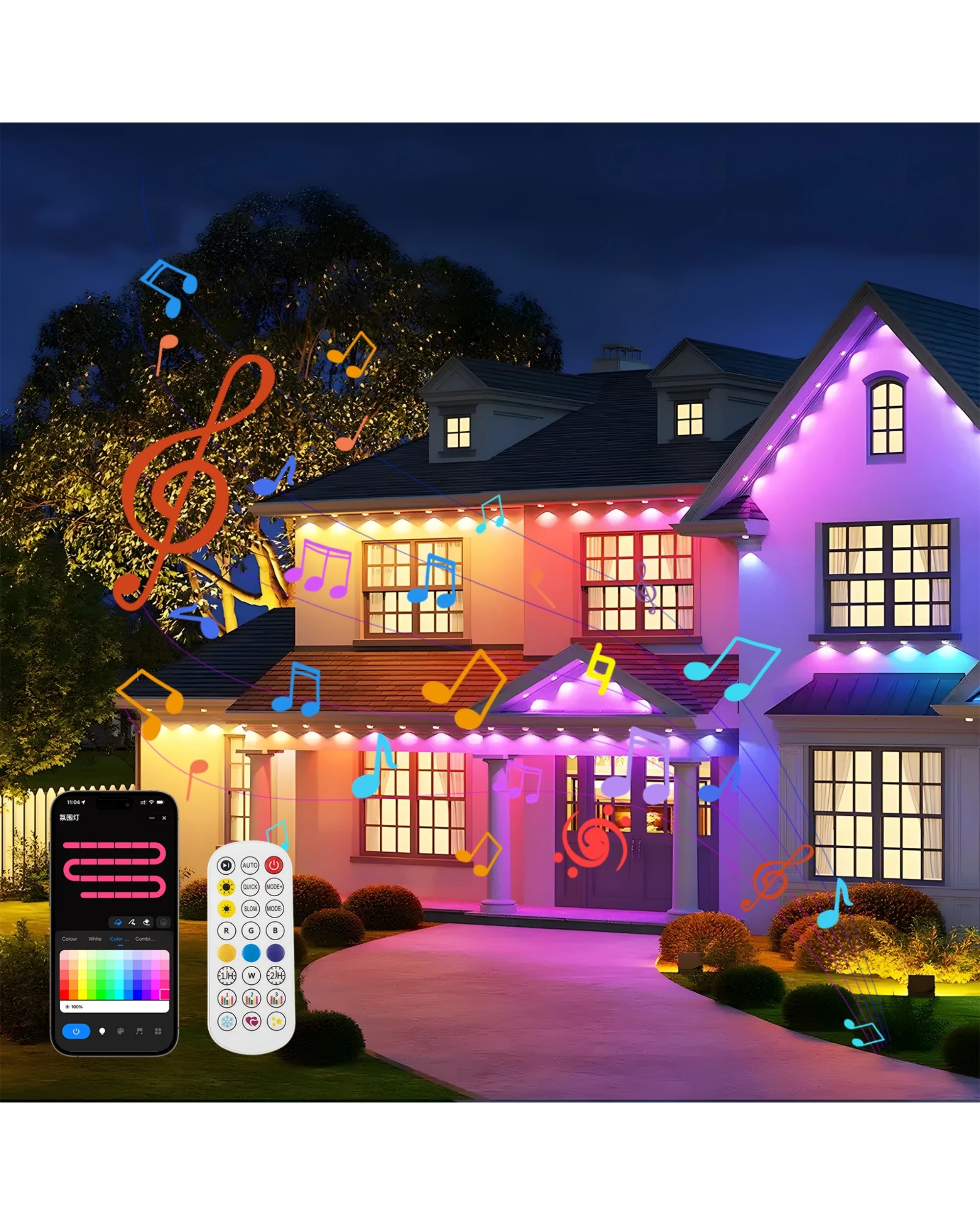 2 Advwin Outdoor String Lights 30m 60 LED IP67 Waterproof - White, 2 of 8