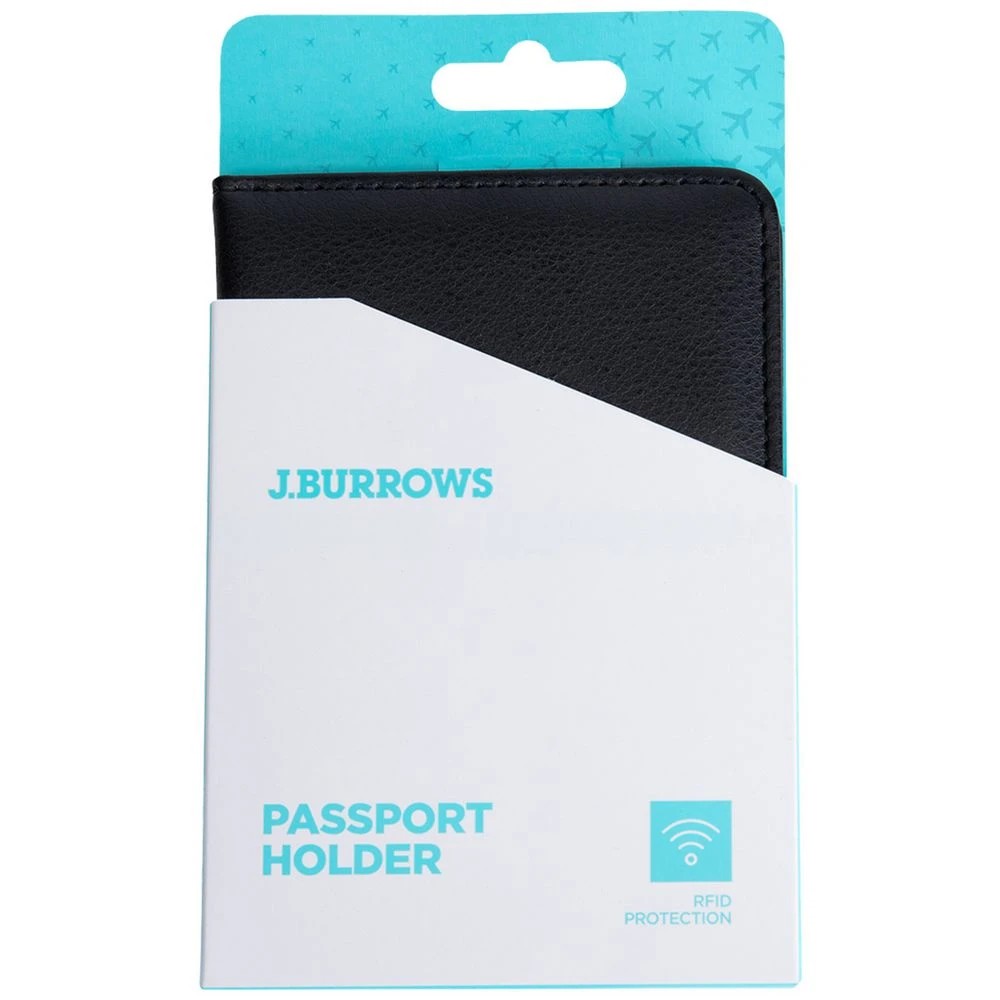 5 J.Burrows Passport Holder Black, 5 of 5
