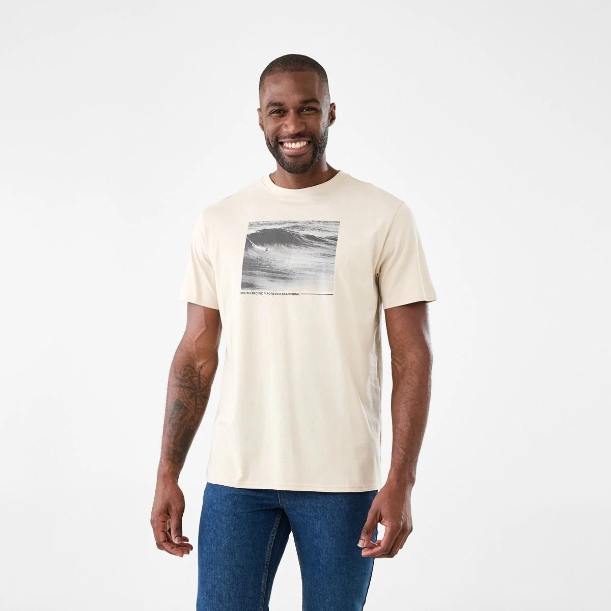 1 Print T-shirt Bge Ntrl, 1 of 5