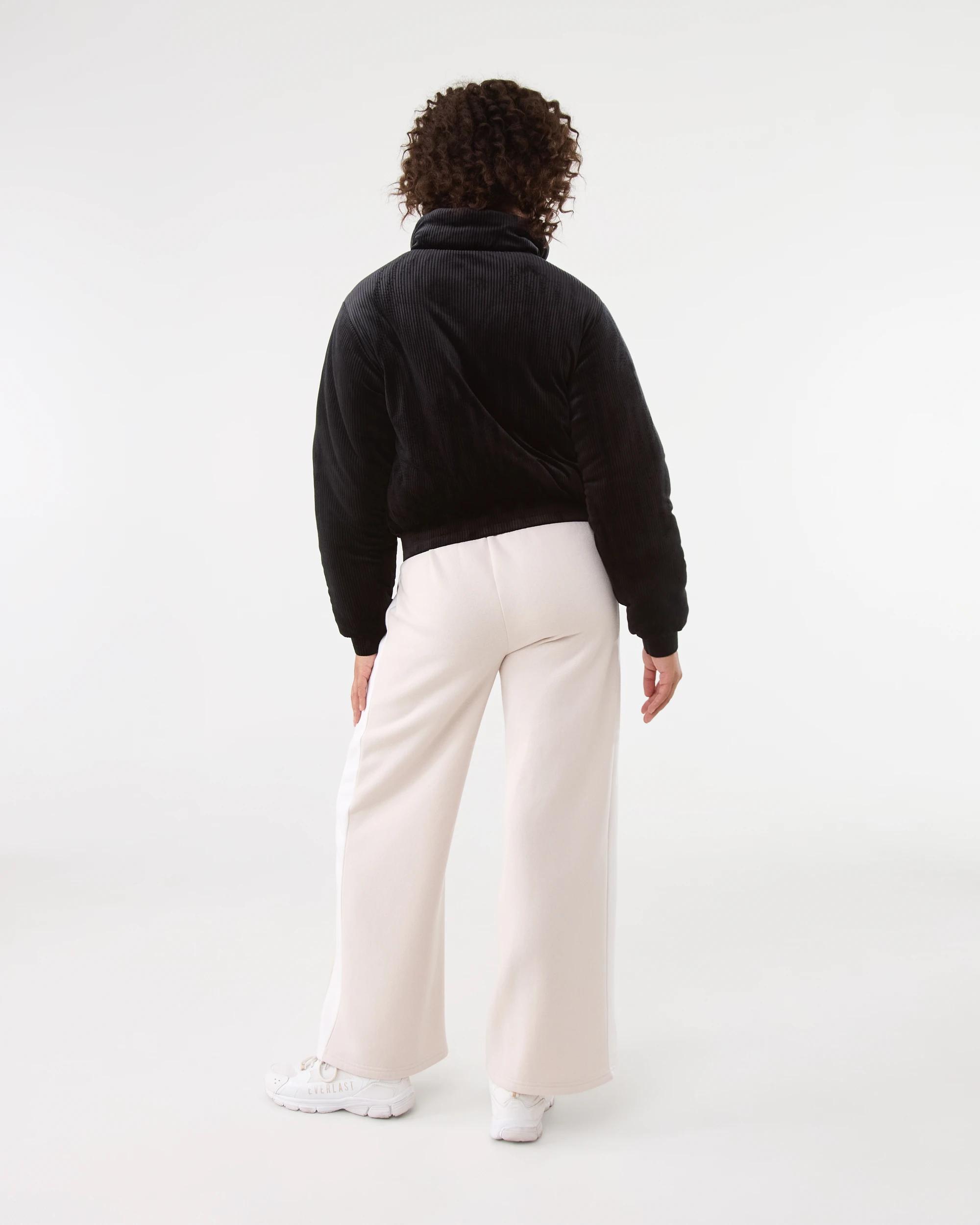 5 Everlast Womens Ribbed Velour Jacket Black, 5 of 8