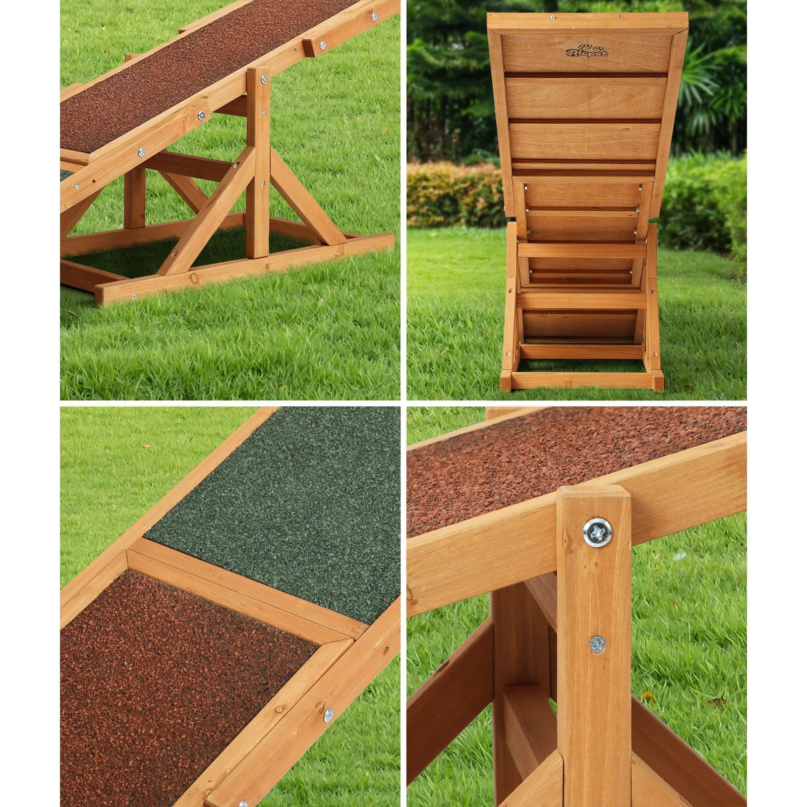 4 Alopet Dog Seesaw Pet Obedience Agility Training Puppy Sports Outdoor Play - Natural, 4 of 10