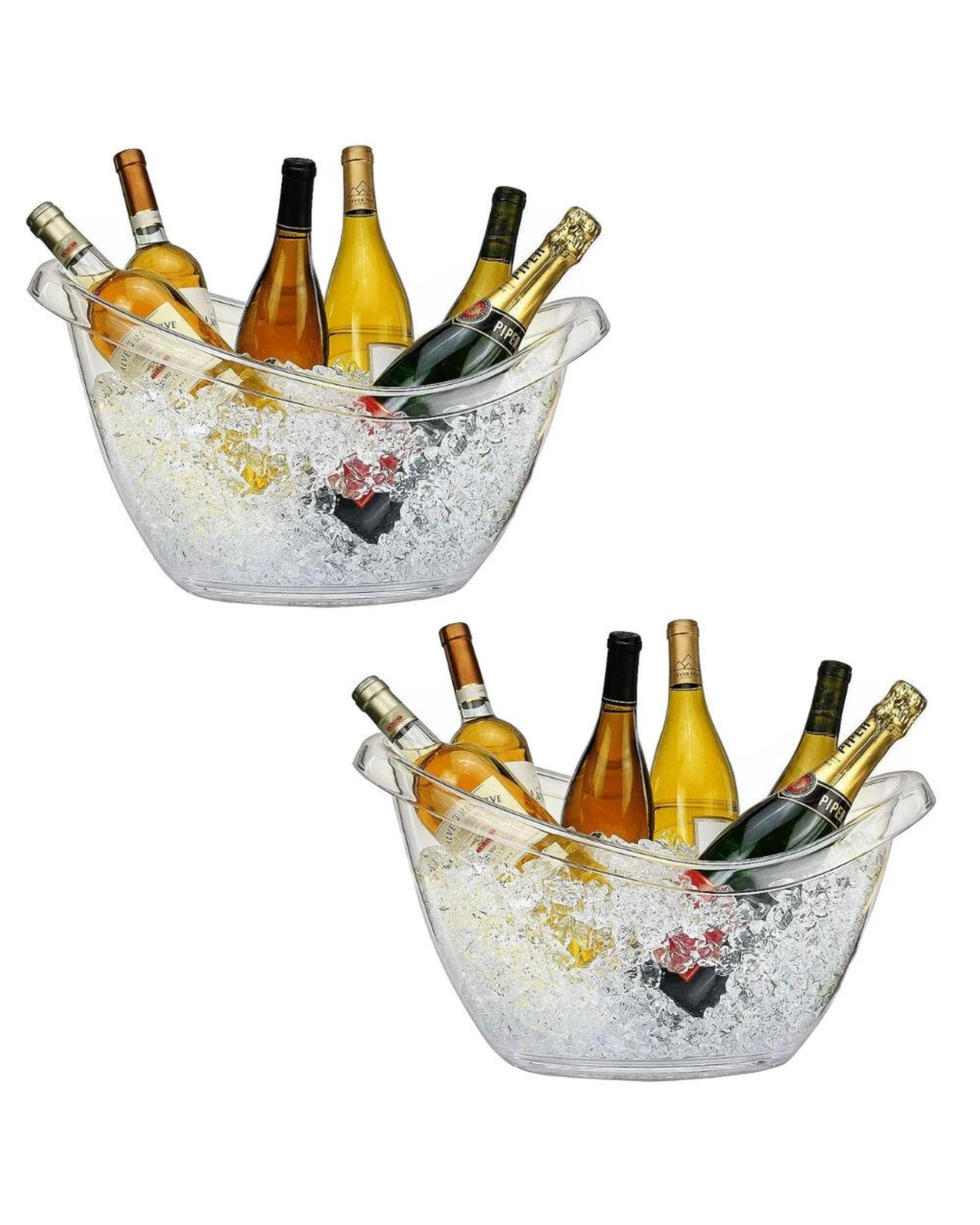 1 Serroni Jumbo Party Tub Clear Set of 2  10 Litre, 1 of 2