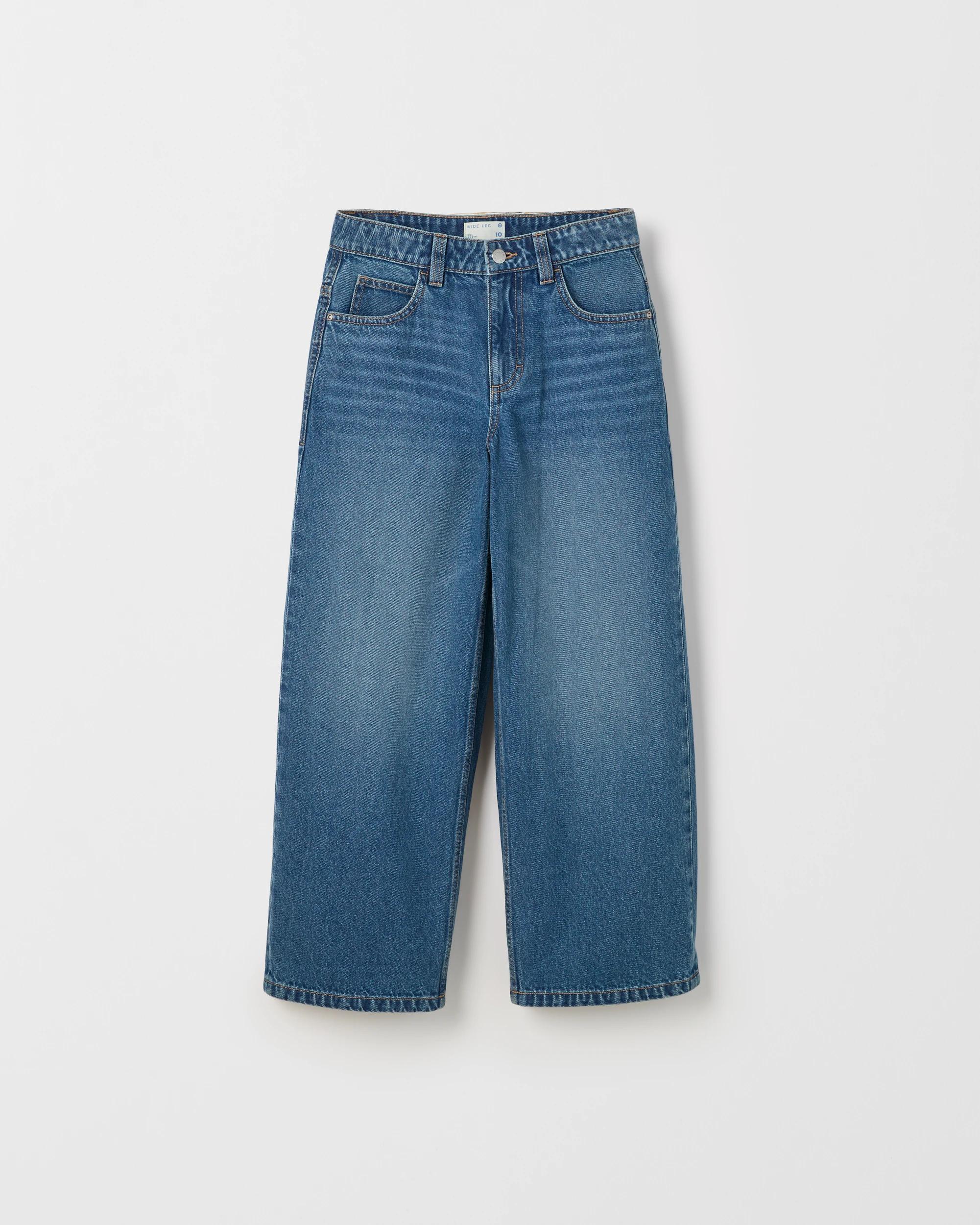 1 Target Denim Wide Fit Denim Jeans MID WASH, 1 of 1