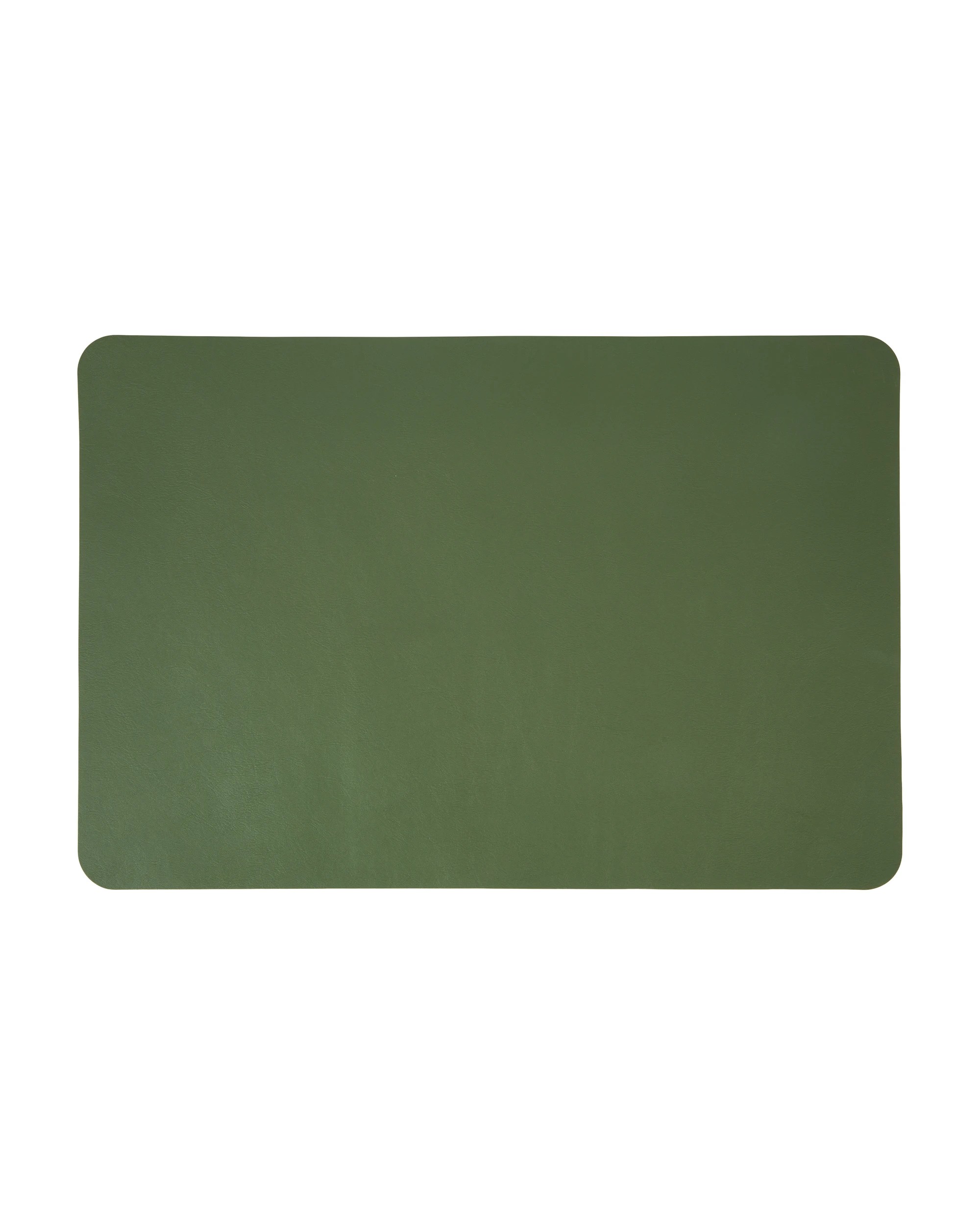 2 Leather Look Reversible Placemat - Taupe and Green, 2 of 4