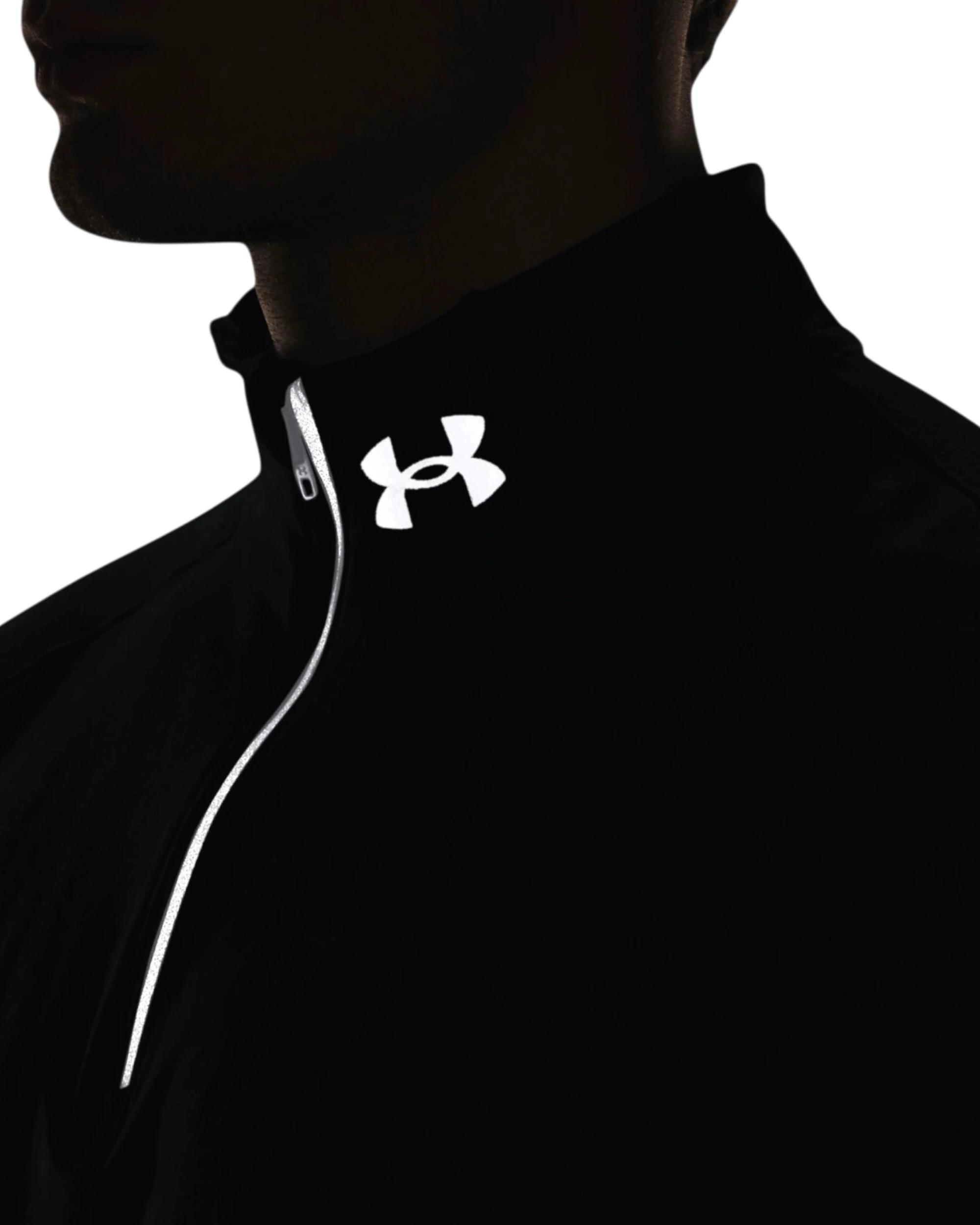 7 Under Armour Mens Launch Pro Quarter Zip Black Shirt BLACK, 7 of 9