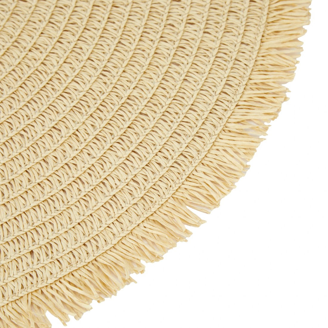 2 Sand Round Fringe Placemat, 2 of 3
