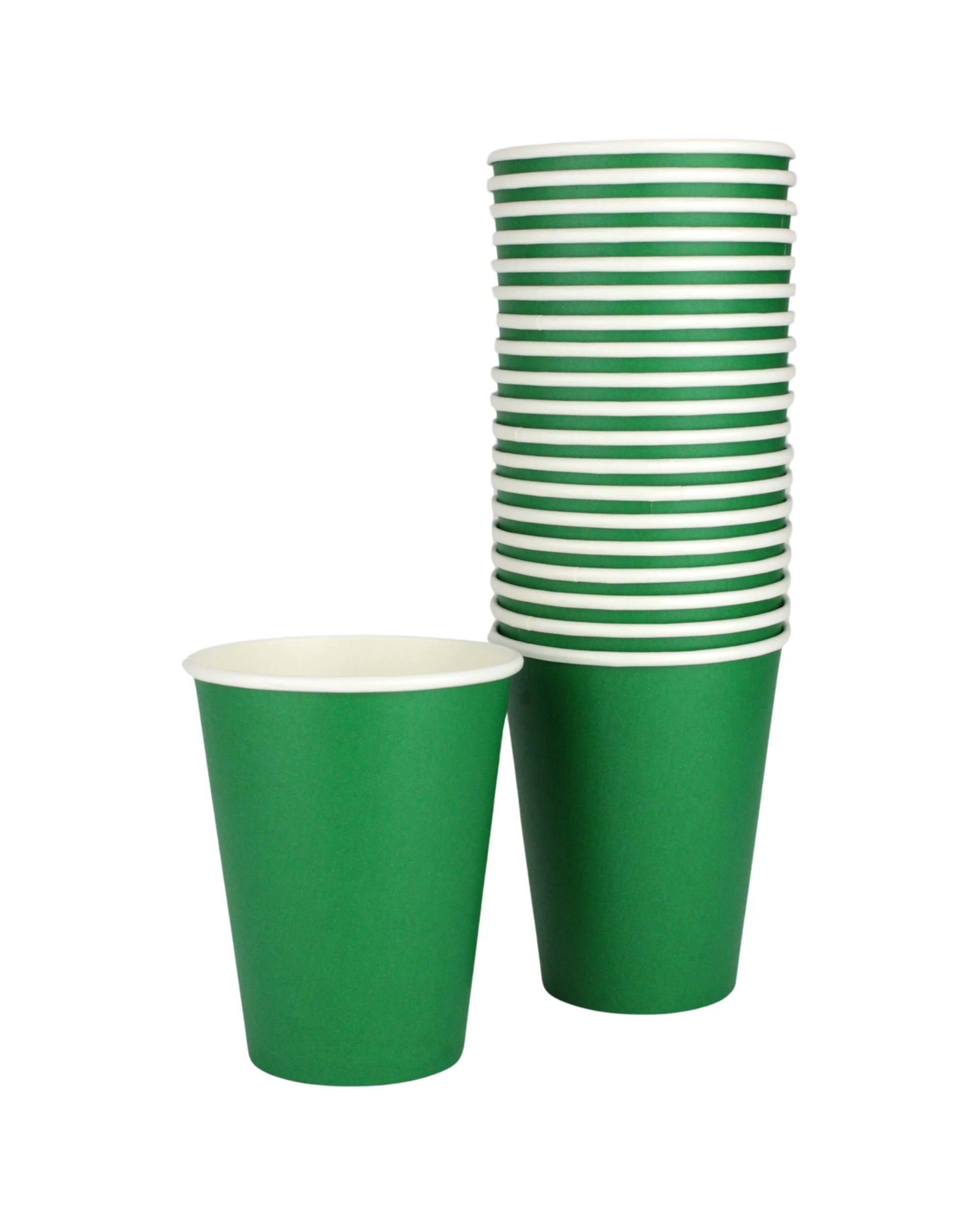 1 Amscan Paper Cups 354ml Pack of 20 - Festive Green - Festive Green, 1 of 3