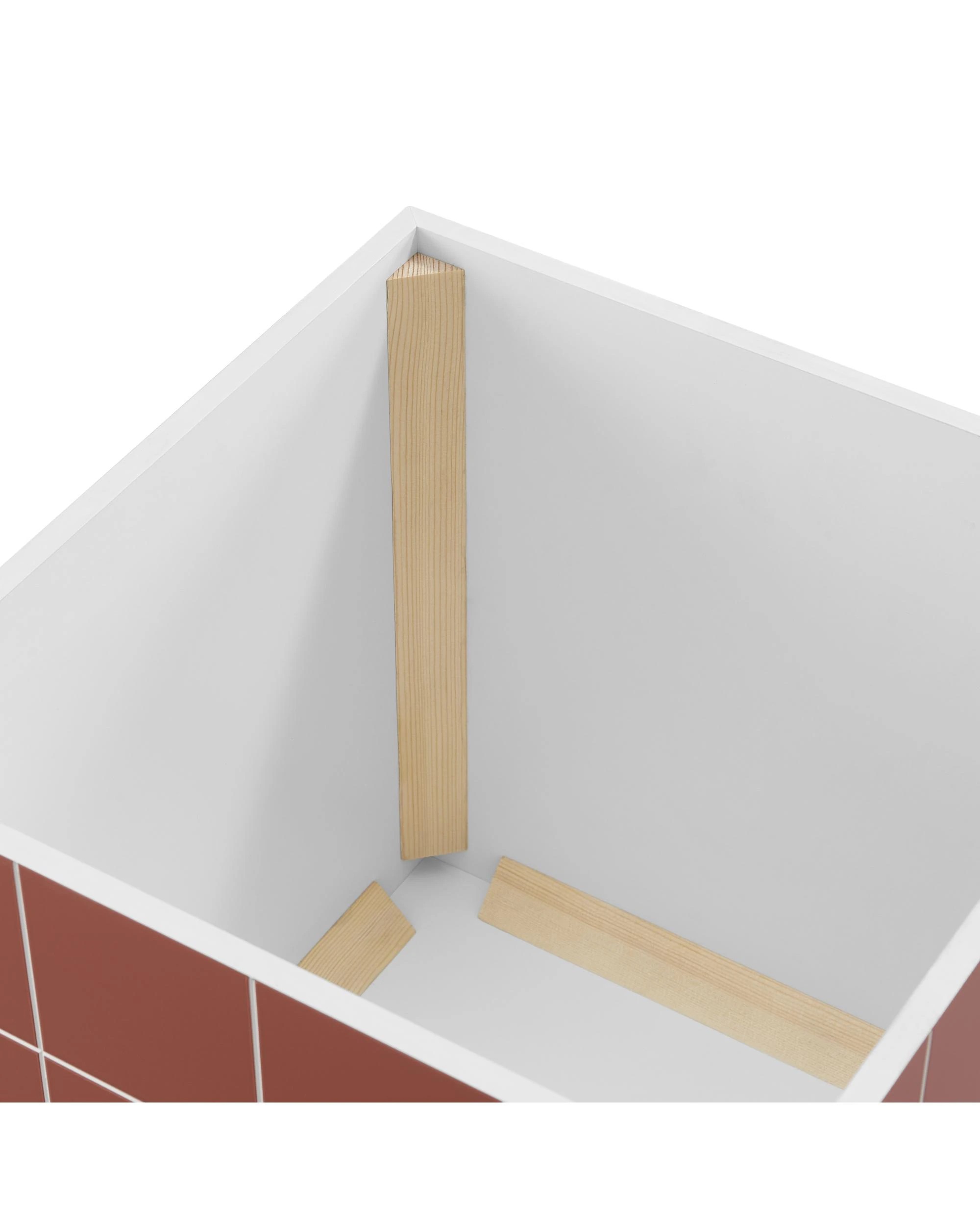 5 Kodu Side Table Cube Bedside Storage Terracotta - Orange, 5 of 6