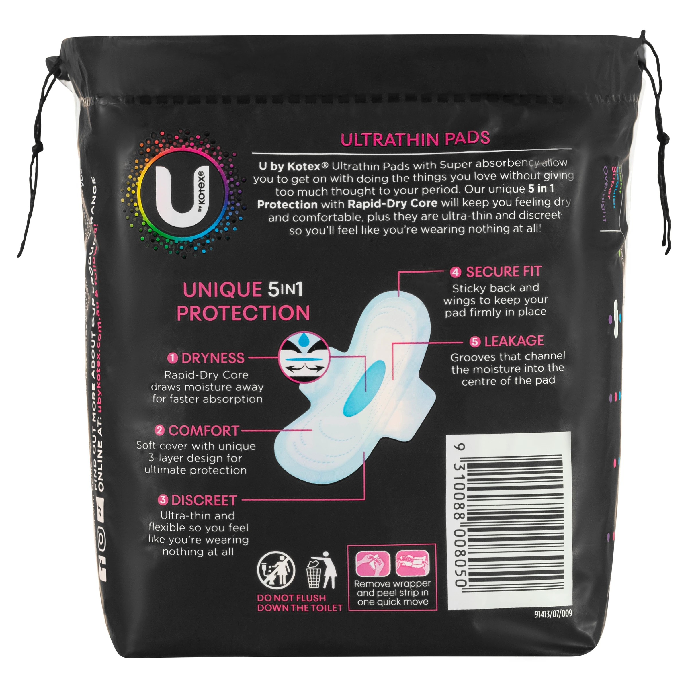 3 12 Pack U by Kotex Ultrathin Super Pads with Wings, 3 of 10