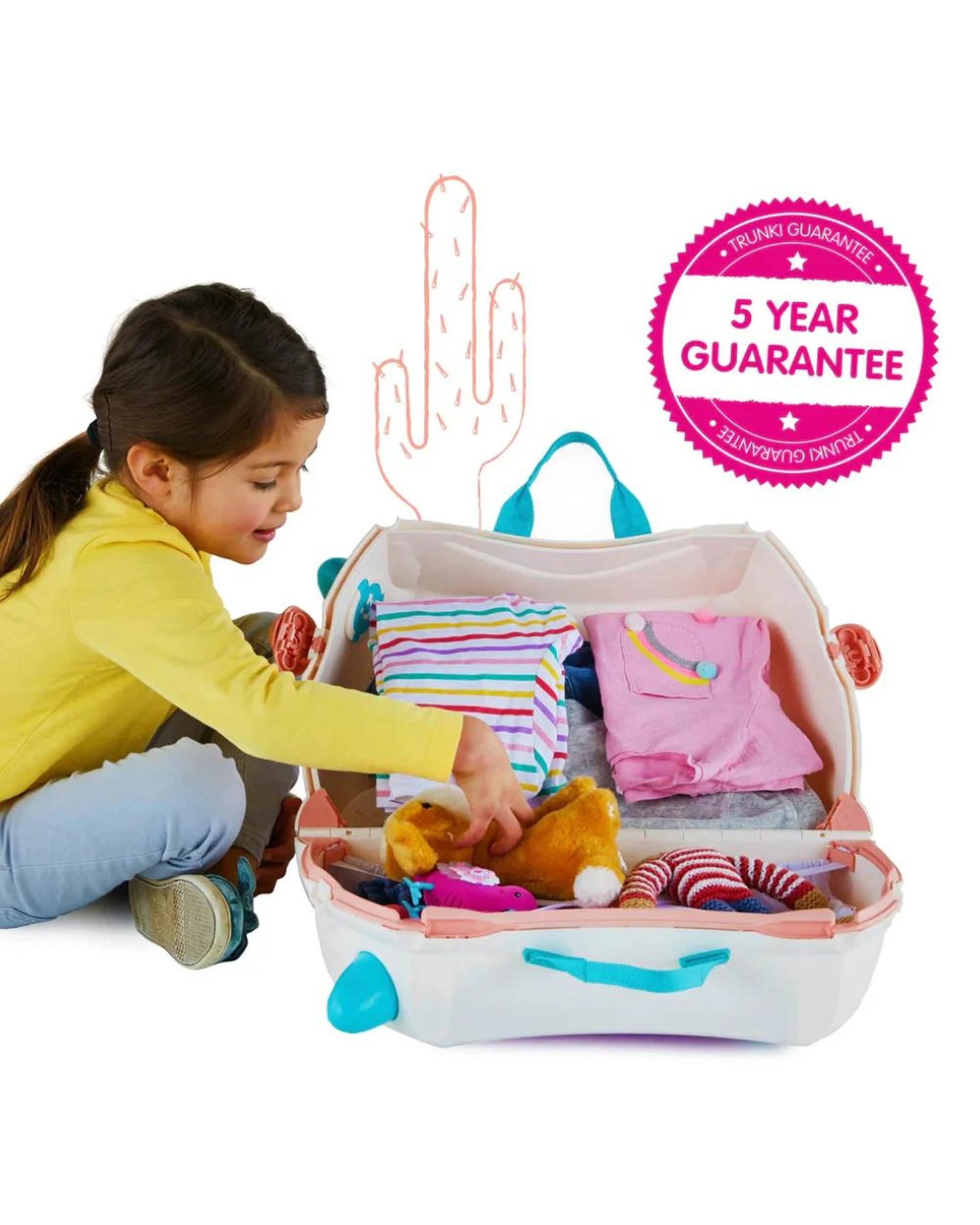 6 Trunki Lola The Llama Ride On Suitcase Carry-On Bag Travel Luggage - Multi, 6 of 8