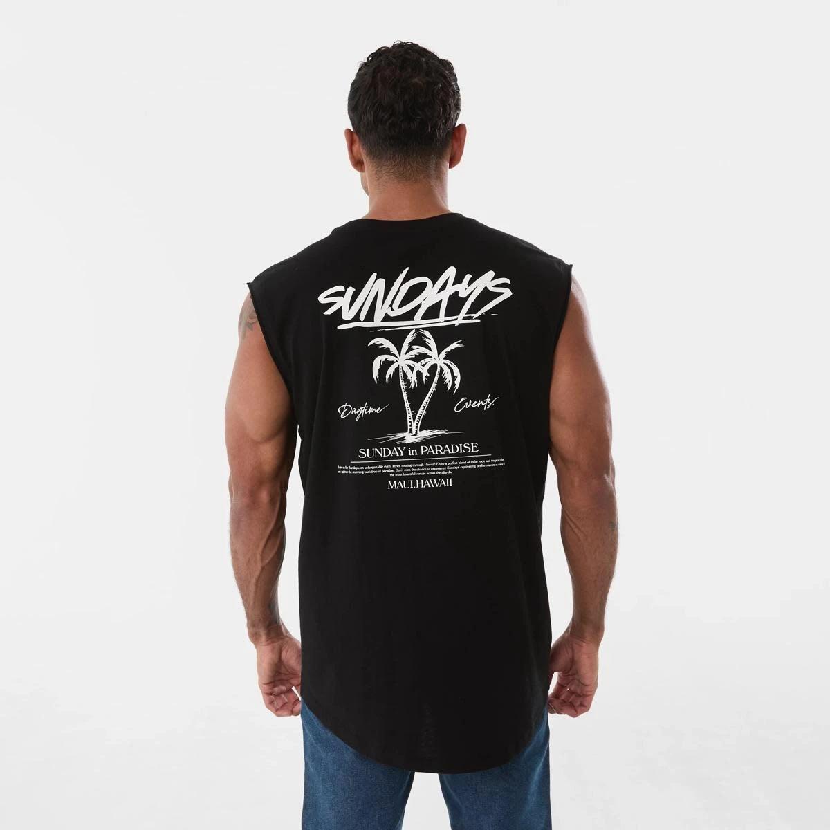 3 Graphic Curved Hem Muscle SUNDAYS, 3 of 6