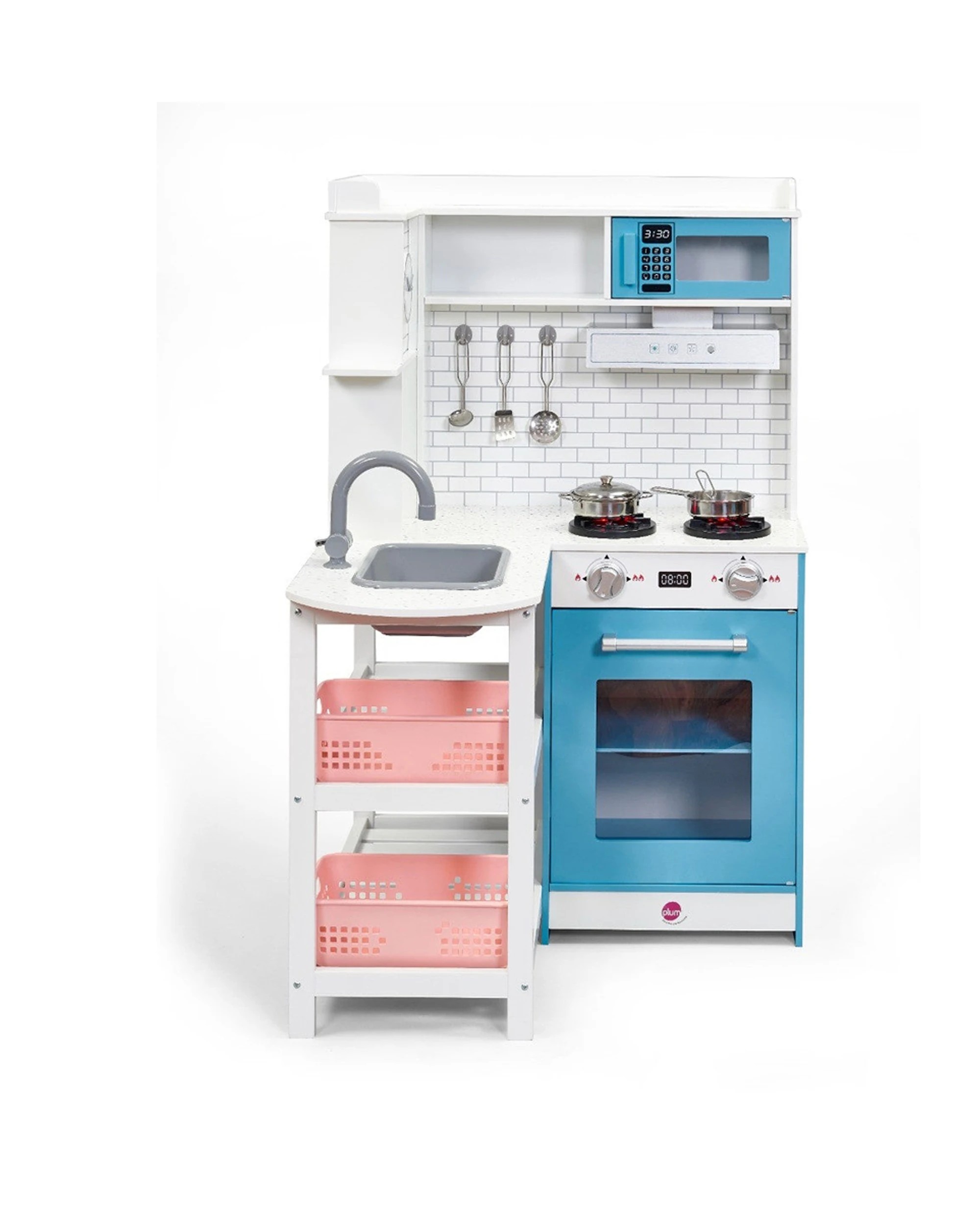 3 Plum Play Au Penne Pantry Wooden Corner Kitchen With Fridge And Accessories, 3 of 9