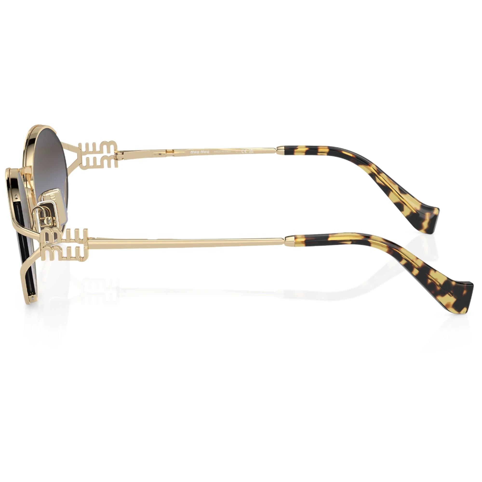 3 Miu Miu Womens Sunglasses MU52YS Pale Gold/ Grey Sunnies PALE GOLD/GREY, 3 of 5