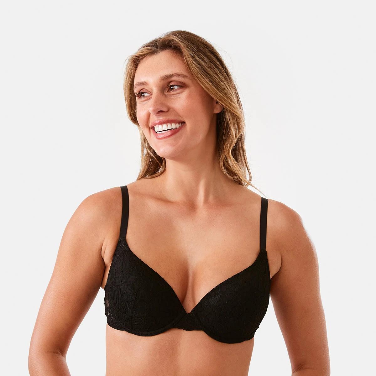 1 Lace T-shirt Bra BLACK, 1 of 6