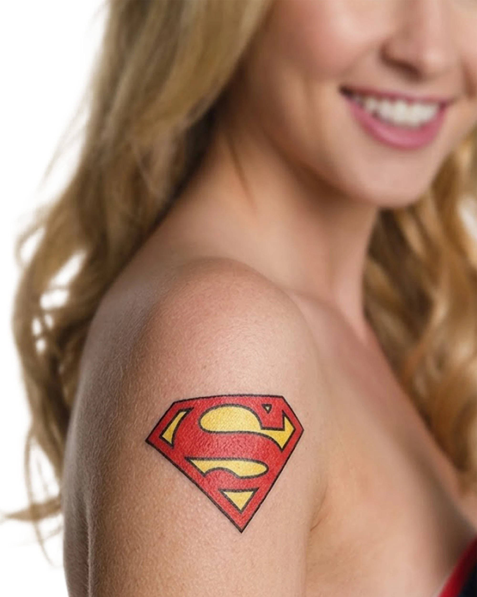 1 DC Comics Supergirl Glitter Sticker Tattoo Costume Accessory - Multi, 1 of 3
