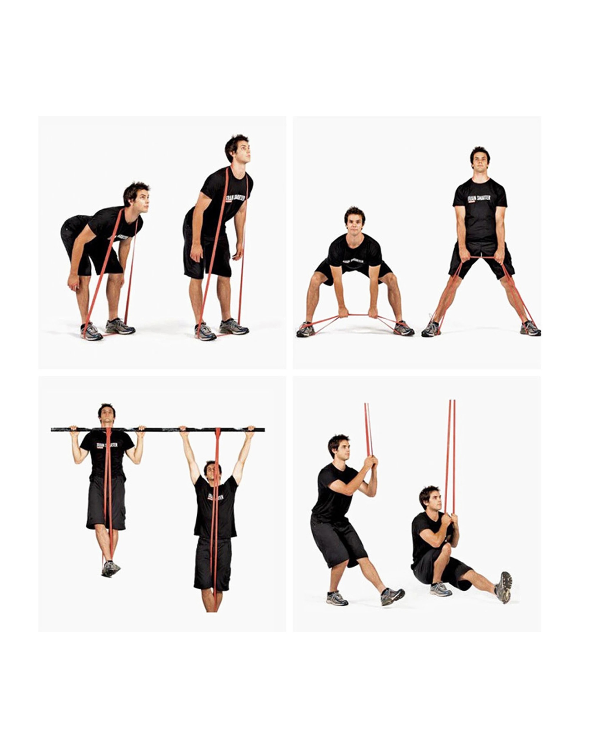 4 TODO Heavy Duty Resistance Bands 3 Set Exercise Pilates Yoga Physio Band 9-36kg Carry Bag, 4 of 4