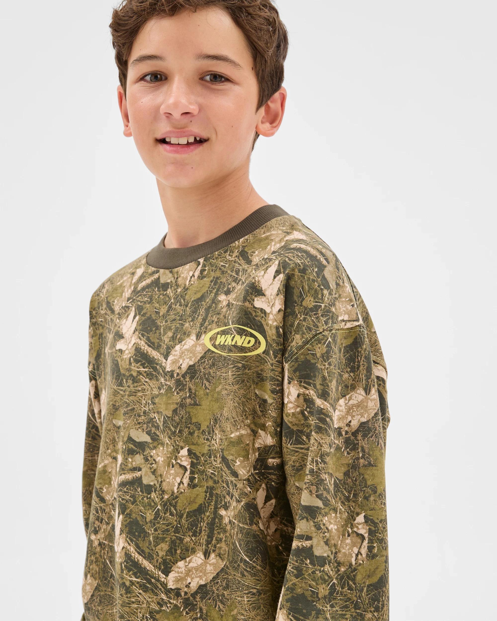 3 Target Kids Australian Cotton Long Sleeve Heavyweight T-Shirt CAMO, 3 of 7