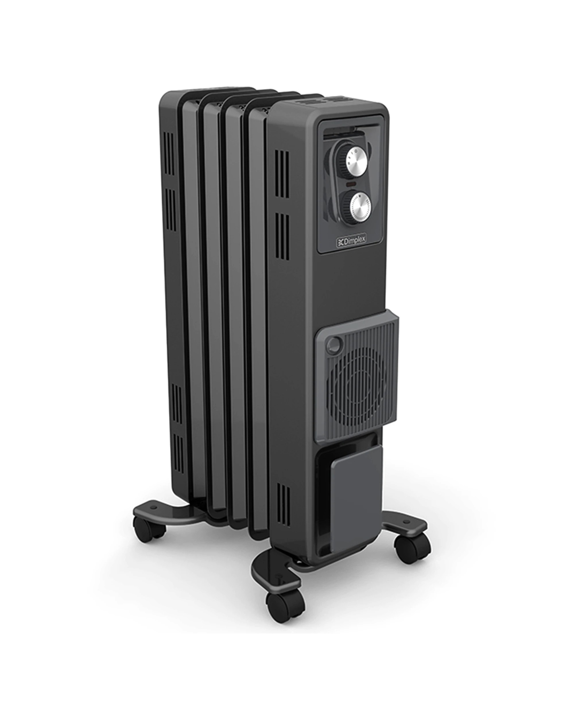 1 Dimplex Radiator Oilless Heater Portable Space Heater 2 Heat Settings 5 Fins - Black, 1 of 4