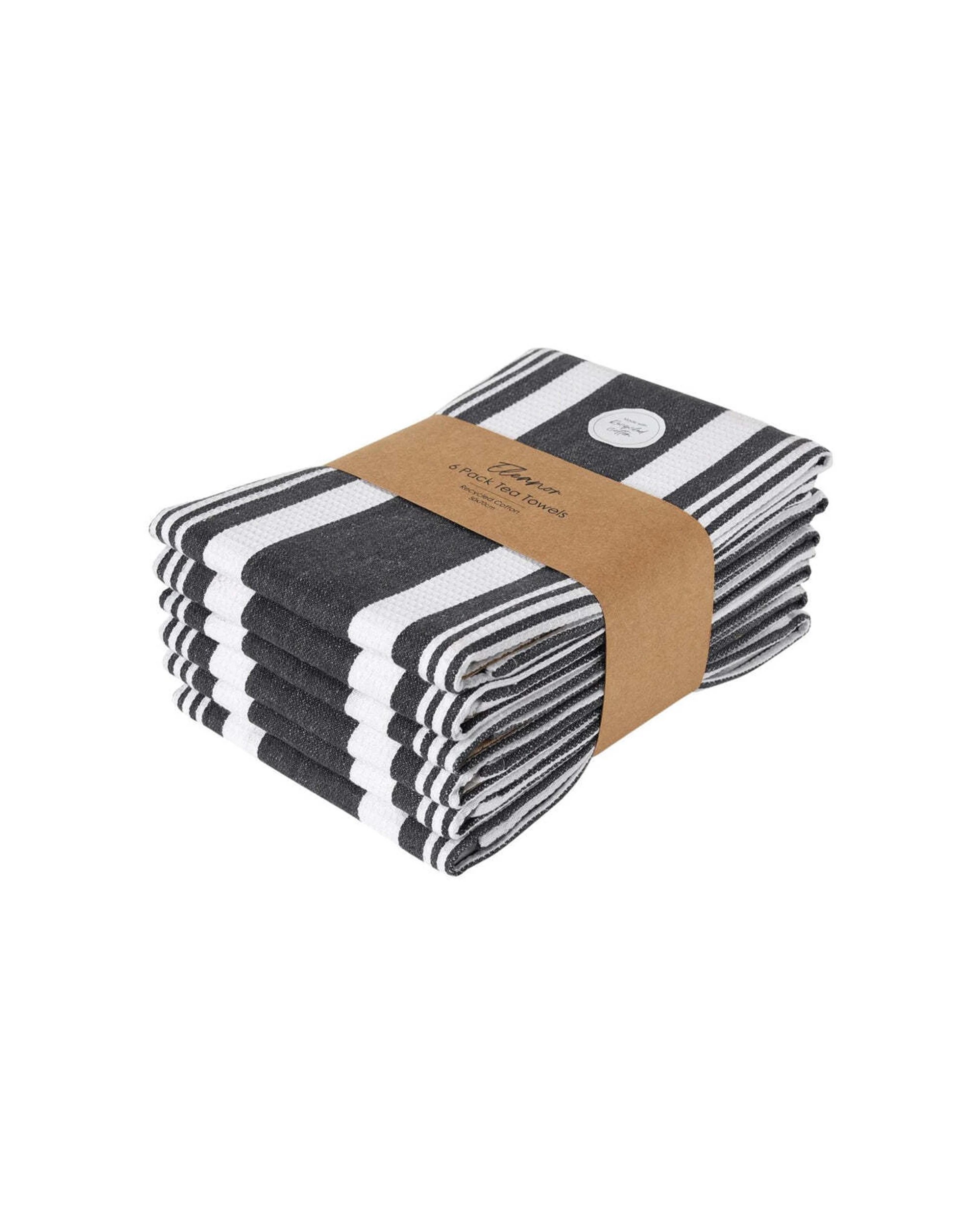 1 6pk J.elliot Home Eleanor 50x70cm Cotton Kitchen Tea Towel Rectangle Cloth Grey
 - Grey, 1 of 3