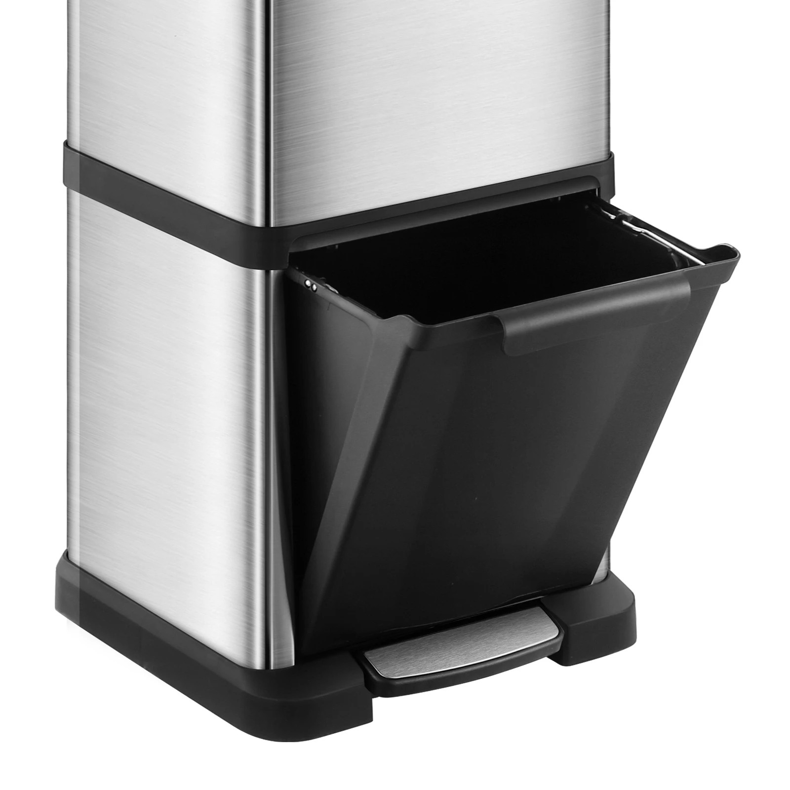 5 Maxkon 34L Rubbish Bin Pedal Dustbin Kitchen Waste Garbage Trash Can Household Stepbin Dual Two Layer Press Top, 5 of 7