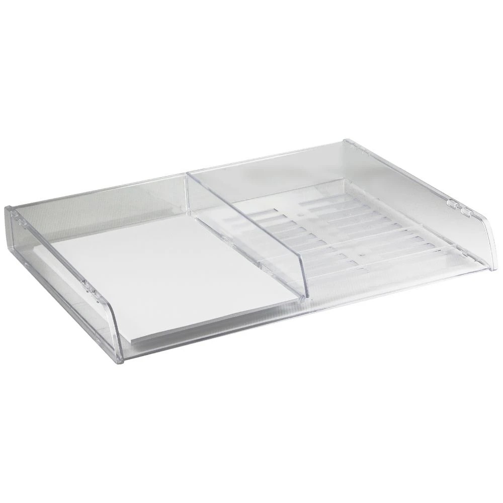 2 Italplast A3 Document Tray with Dividers Clear, 2 of 3