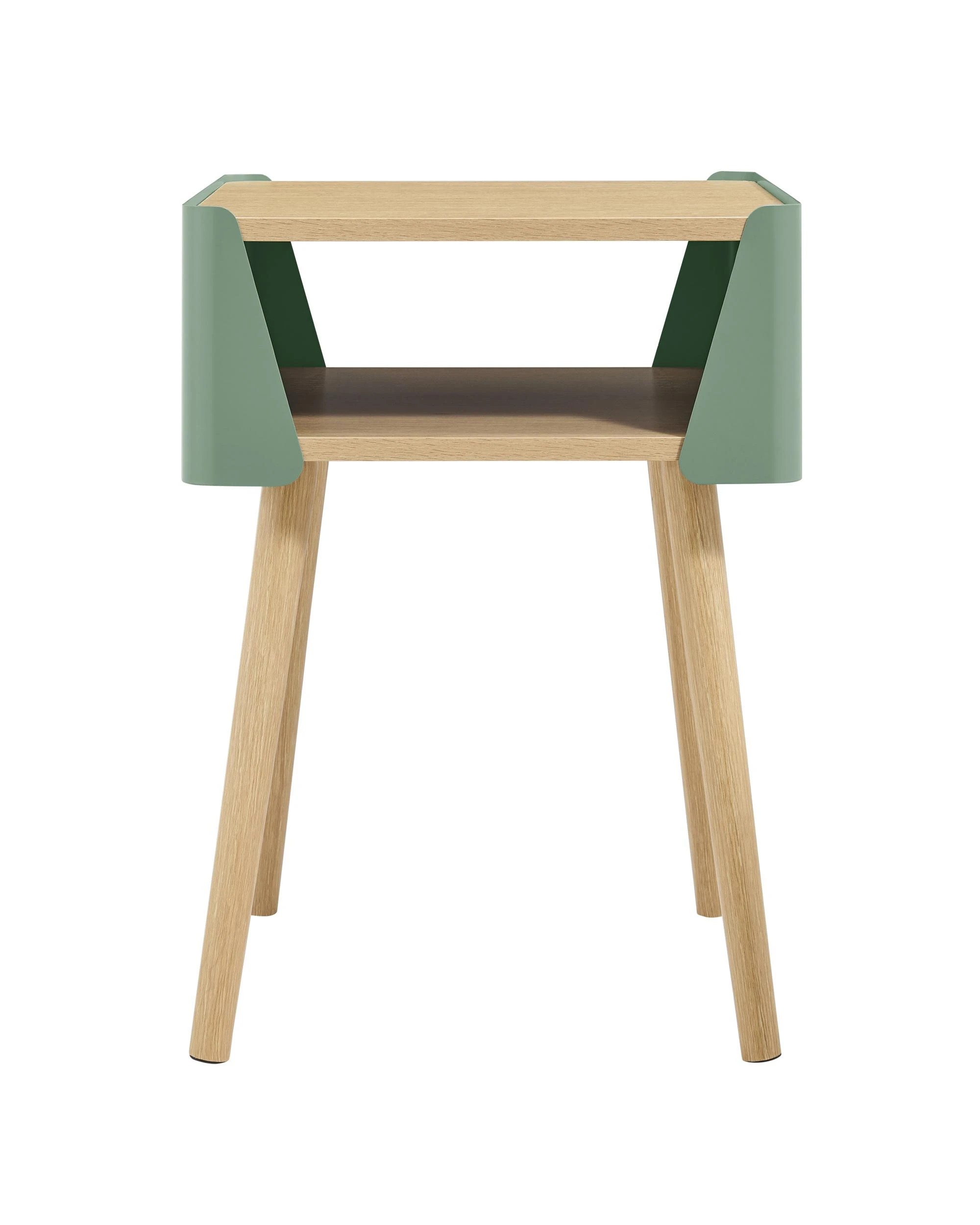 4 Kodu Side Table Bedside Shelf Square - Green, 4 of 8