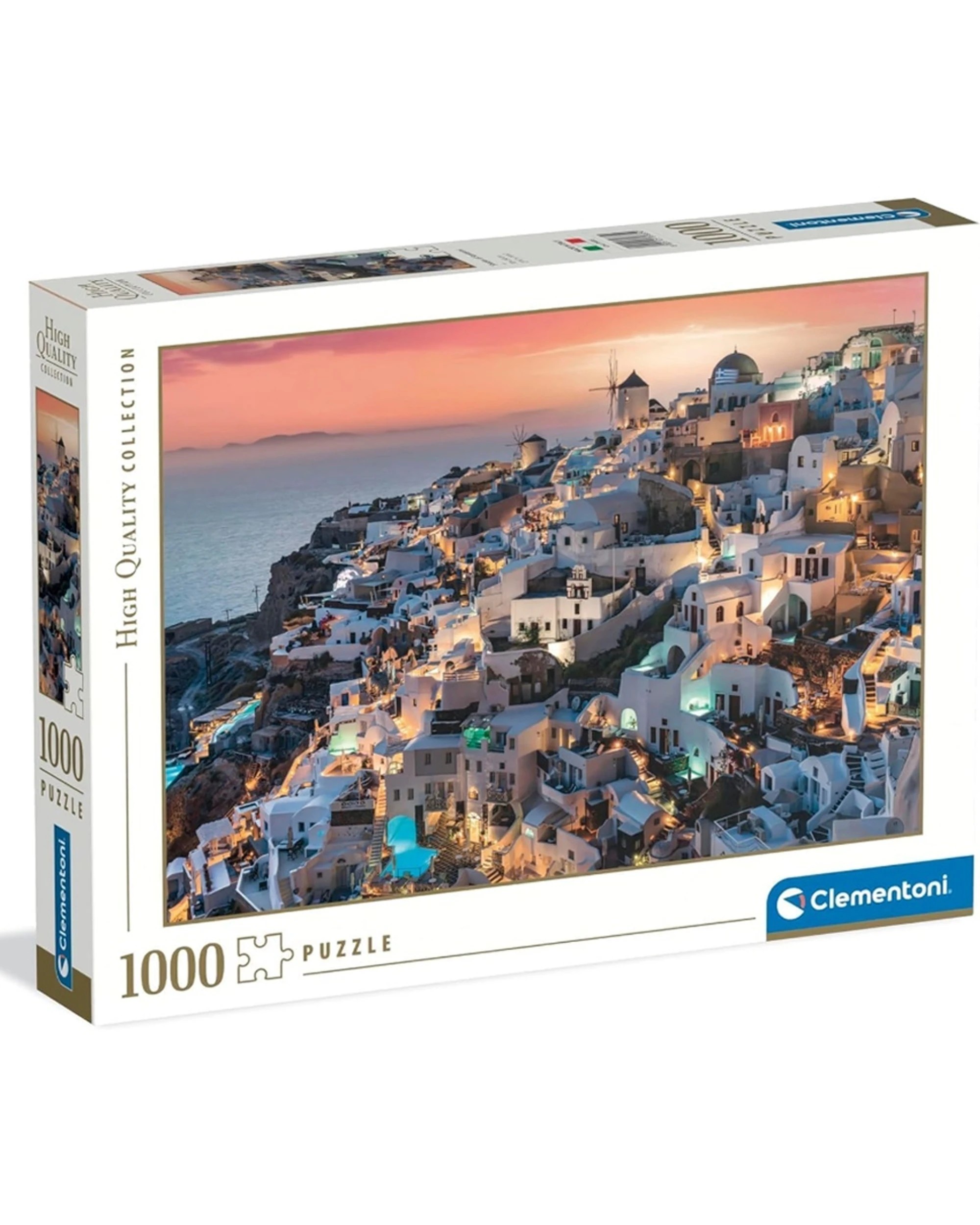 1 Clementoni Santorini Shades 1000 Piece Jigsaw Puzzle 69x50cm - Multi, 1 of 2