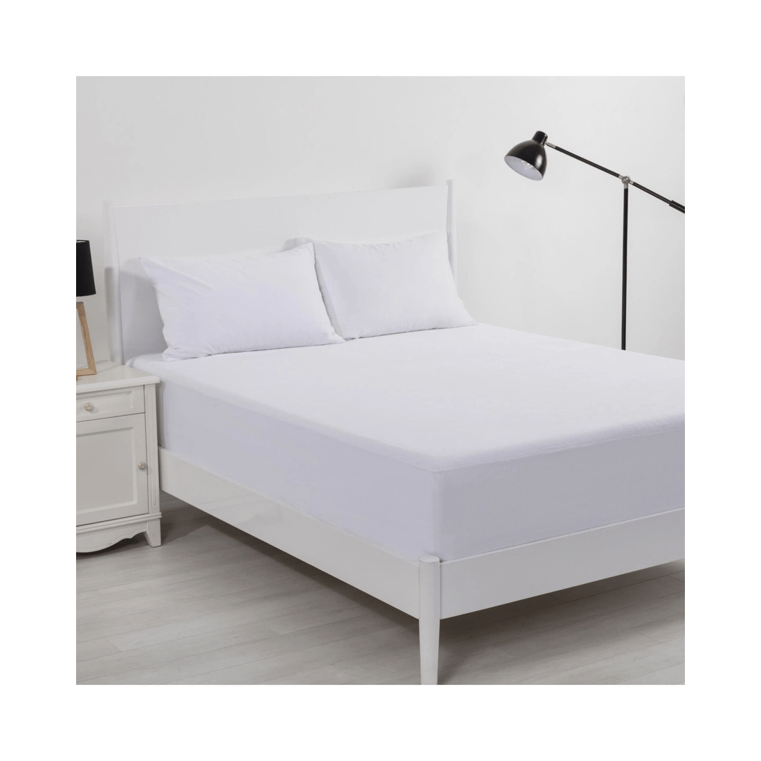 2 Bianca Bedding DELUXE WATERPROOF COTTON VELOUR MATTRESS PROTECTOR - Double - White, 2 of 6