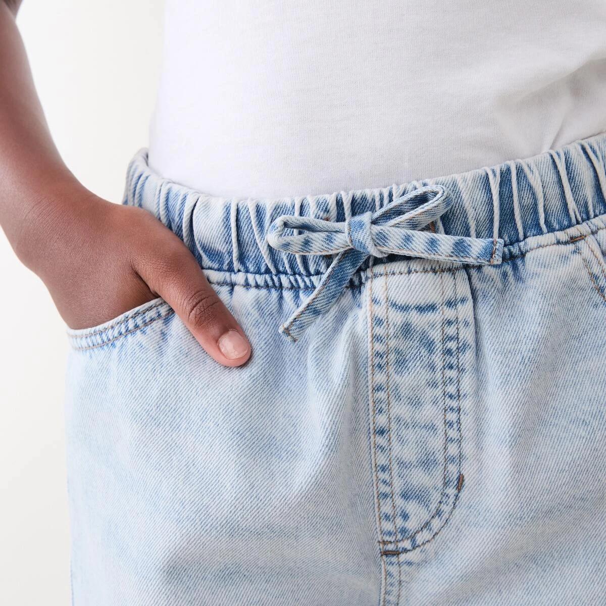 3 Pull On Denim Shorts LIGHT WASH, 3 of 5