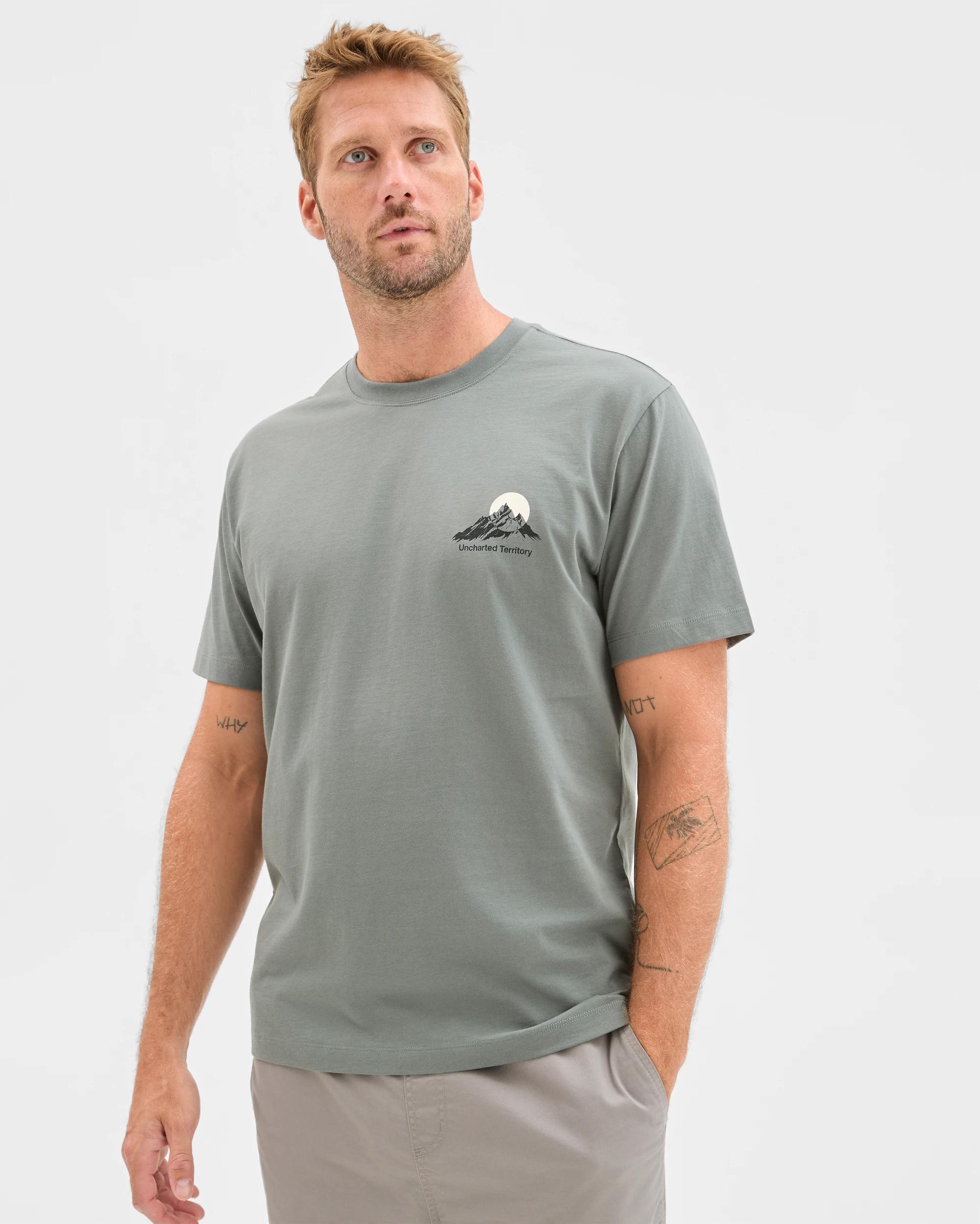 3 Target Man Australian Cotton Print T-Shirt GREEN UNCHARTED, 3 of 5