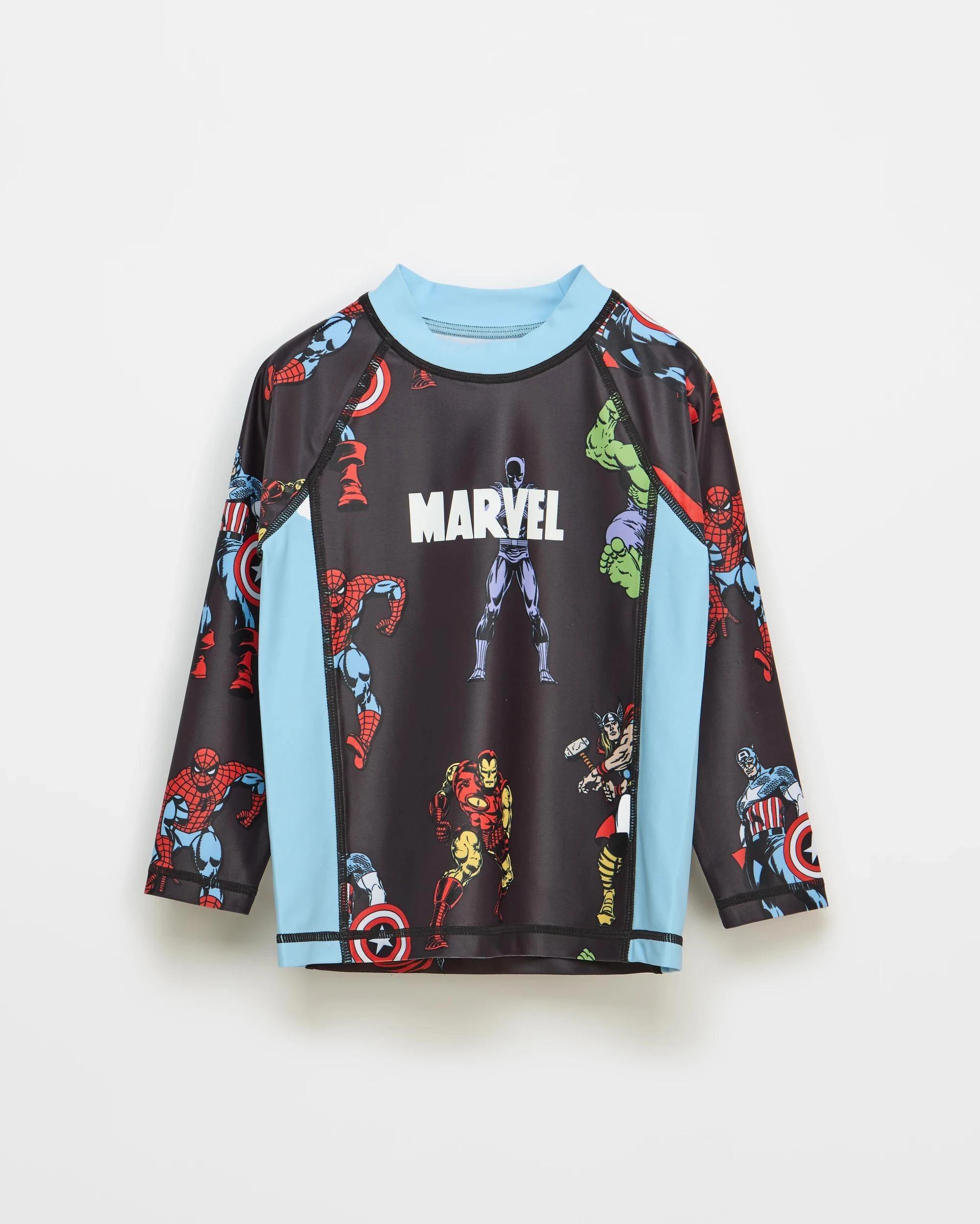 1 Marvel Swim Rash Vest CHARCOAL, 1 of 2