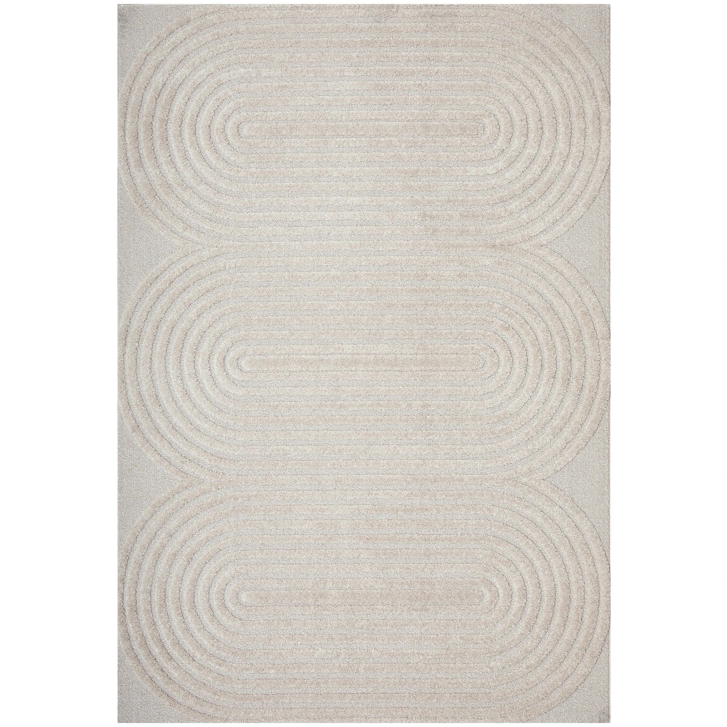 1 Common Ground Rugs Nirvana Carl 400x300cm - Extra Extra Large Pet Friendly Floor Rug - Beige, 1 of 7
