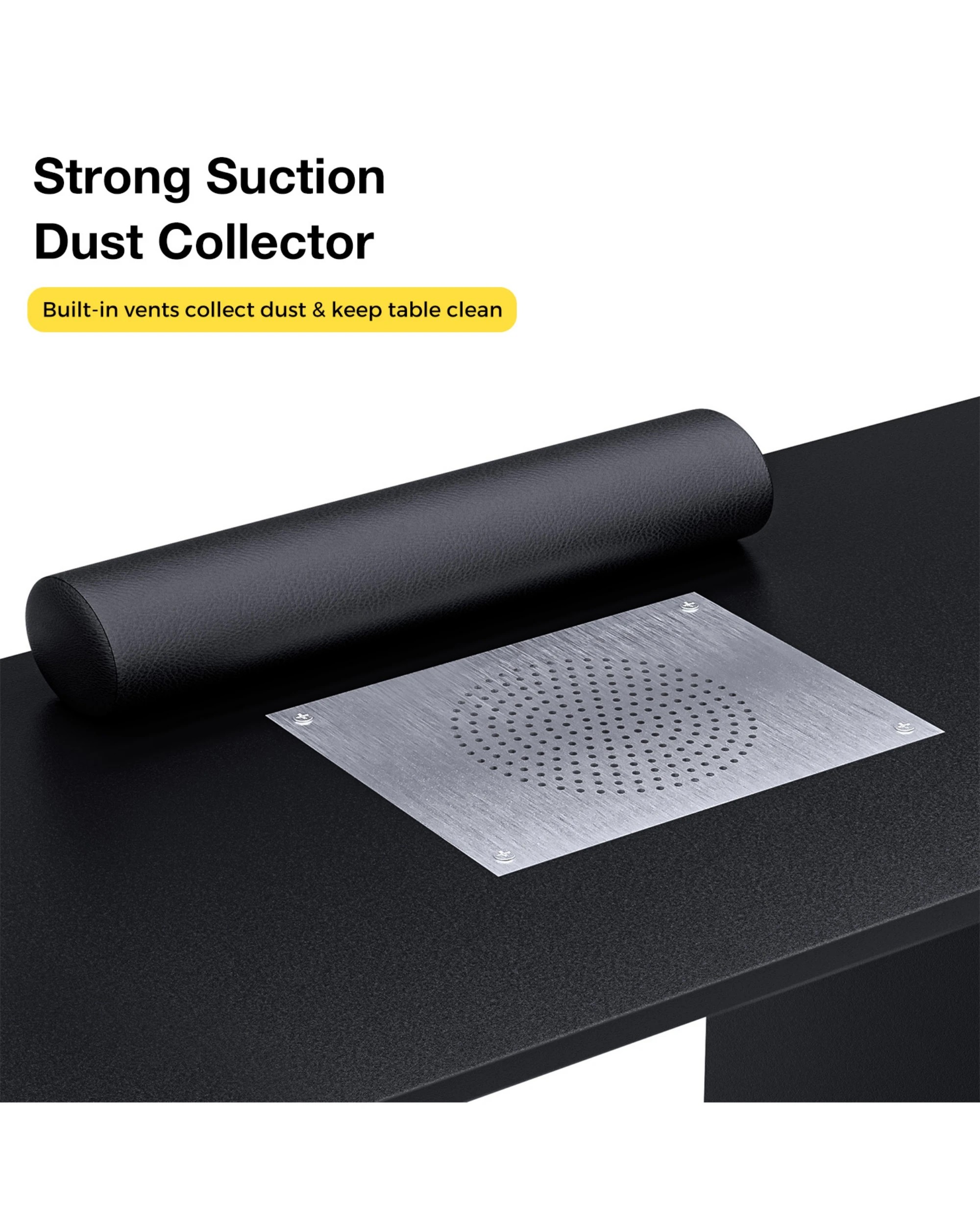 6 Advwin Manicure Table Nail Tech Desk Dressing Table Dust Collector Drawers Cabinet Storage
 - Black, 6 of 10