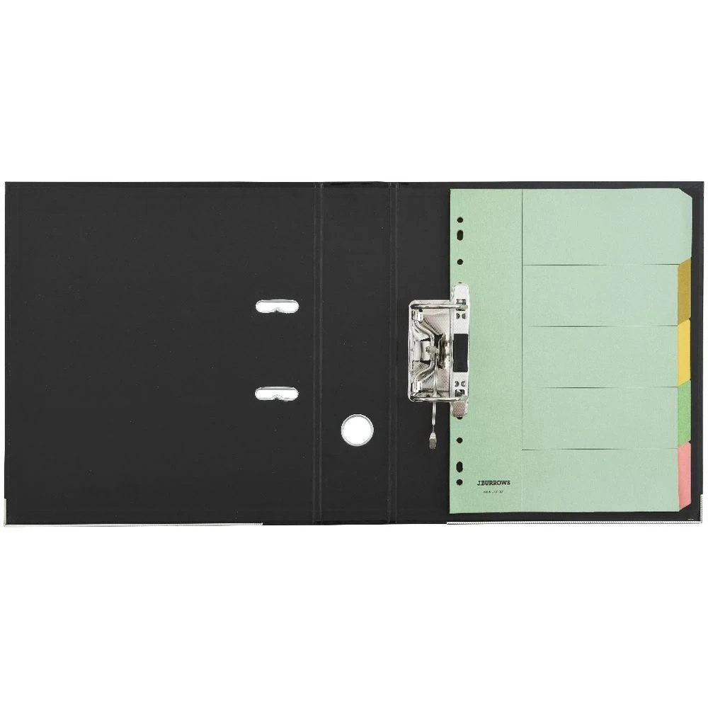 5 J.Burrows A4 Lever Arch 2-Ring Binder Gloss Black, 5 of 6
