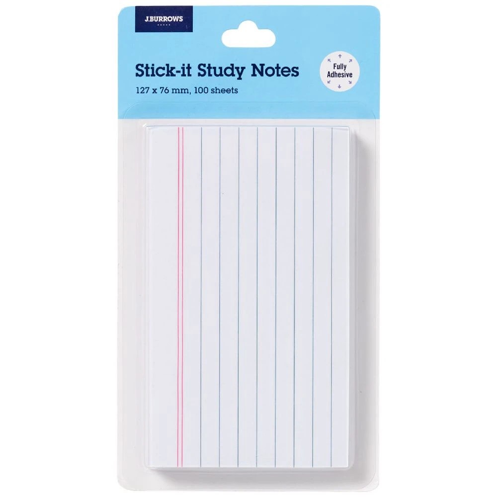 1 J.Burrows Fully Adhesive Notes 76x127mm White, 1 of 3