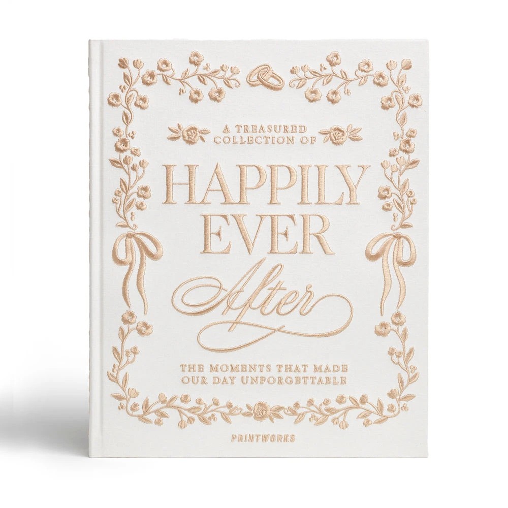 1 Printworks Embroidered Photo Album-Happily Ever After - Beige, 1 of 5