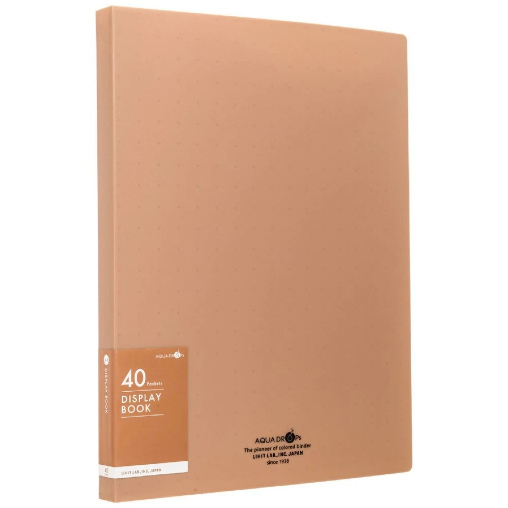 1 Aqua Drops Display Book Fixed 40 Pockets Beige, 1 of 4