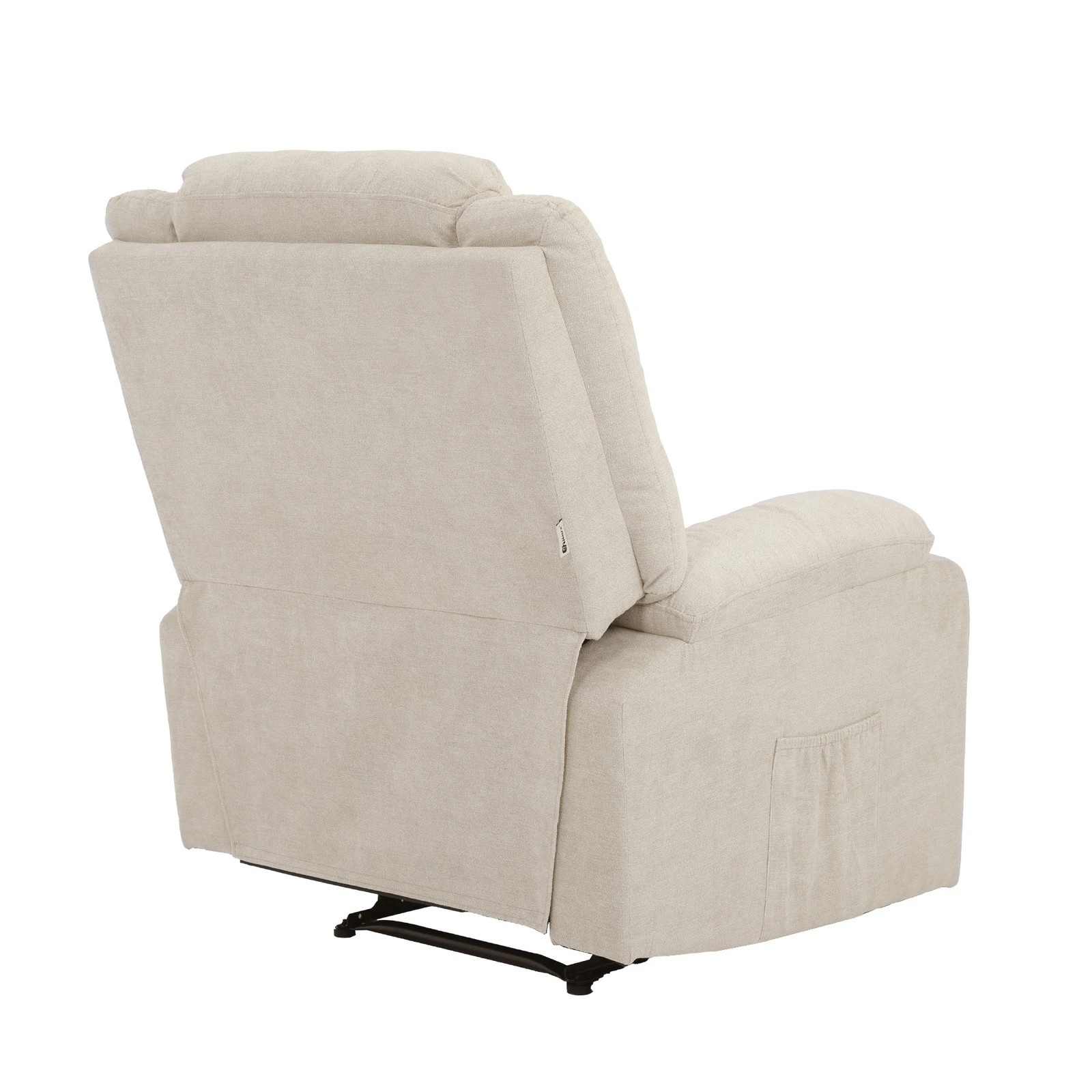 6 Oikiture Recliner Chair With Side Pocket Polyester
 - Beige, 6 of 7