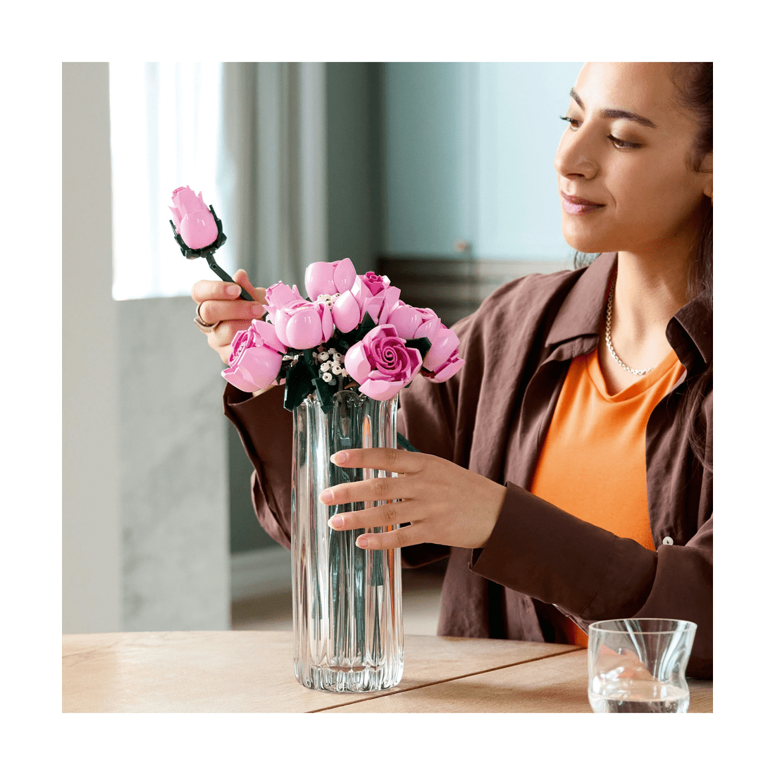 3 LEGO Botanicals Bouquet of Pink Roses 10374, 3 of 9