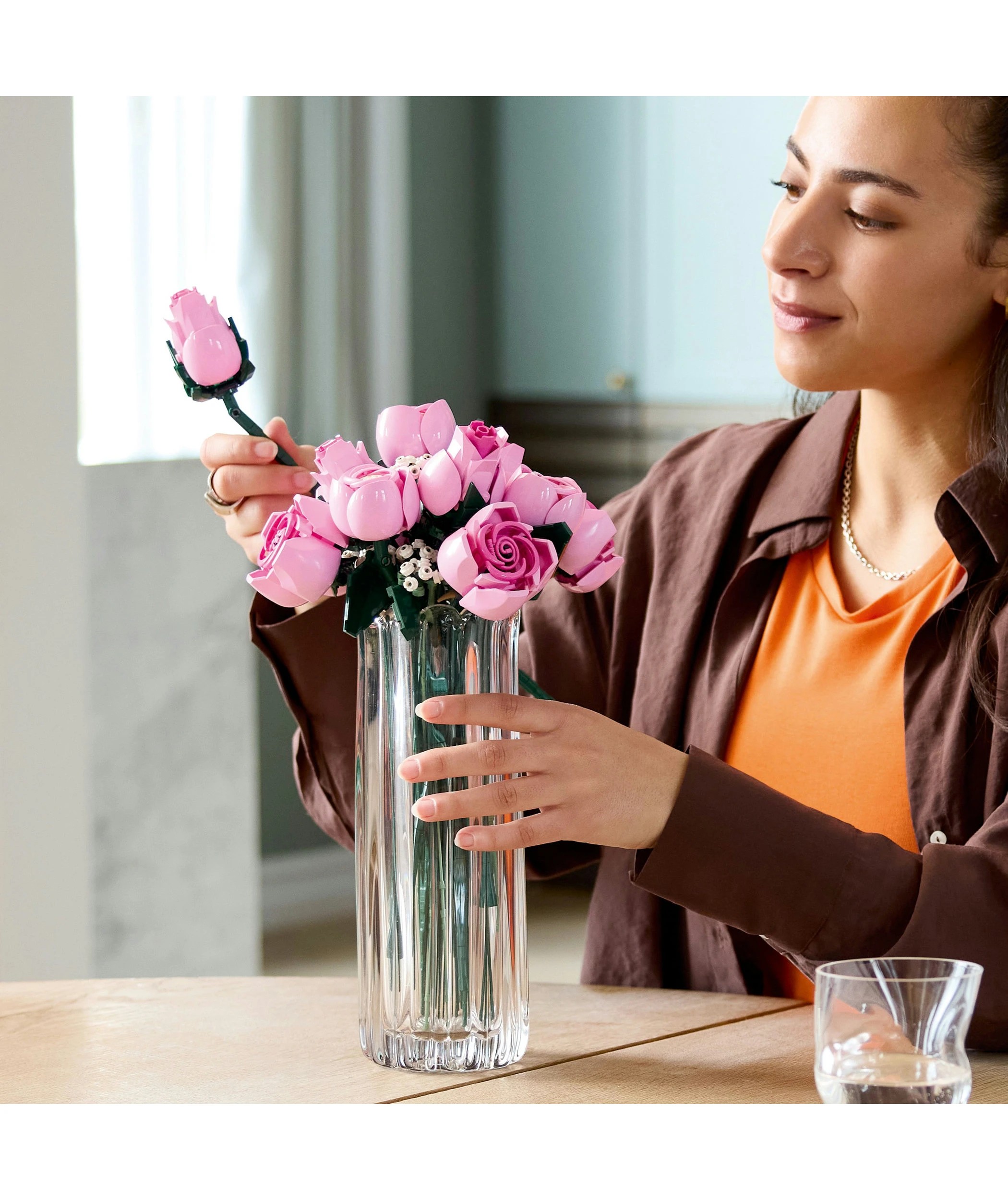 3 LEGO Botanicals Bouquet of Pink Roses 10374, 3 of 9